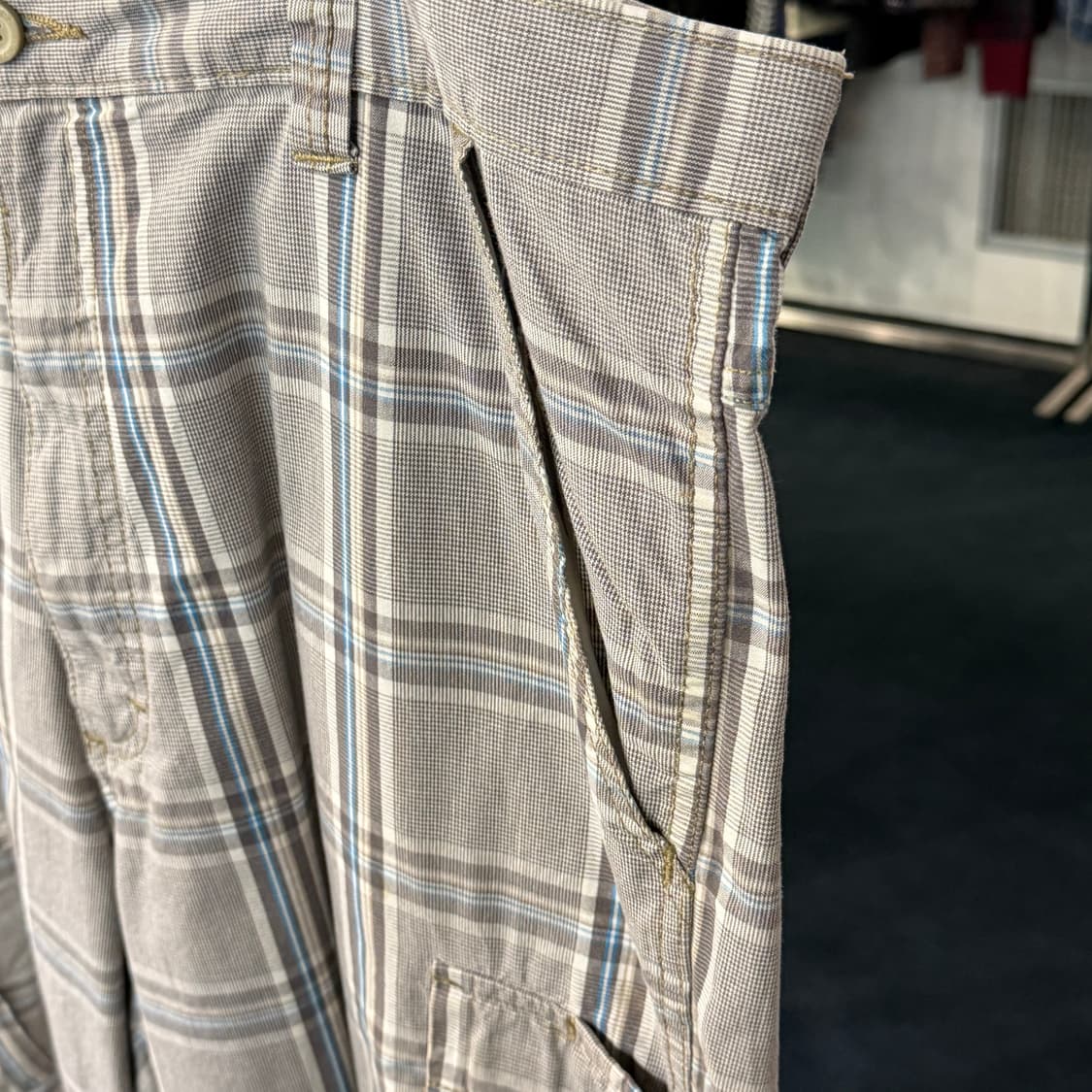 [38] 랭글러 체크 반바지 상품이미지4