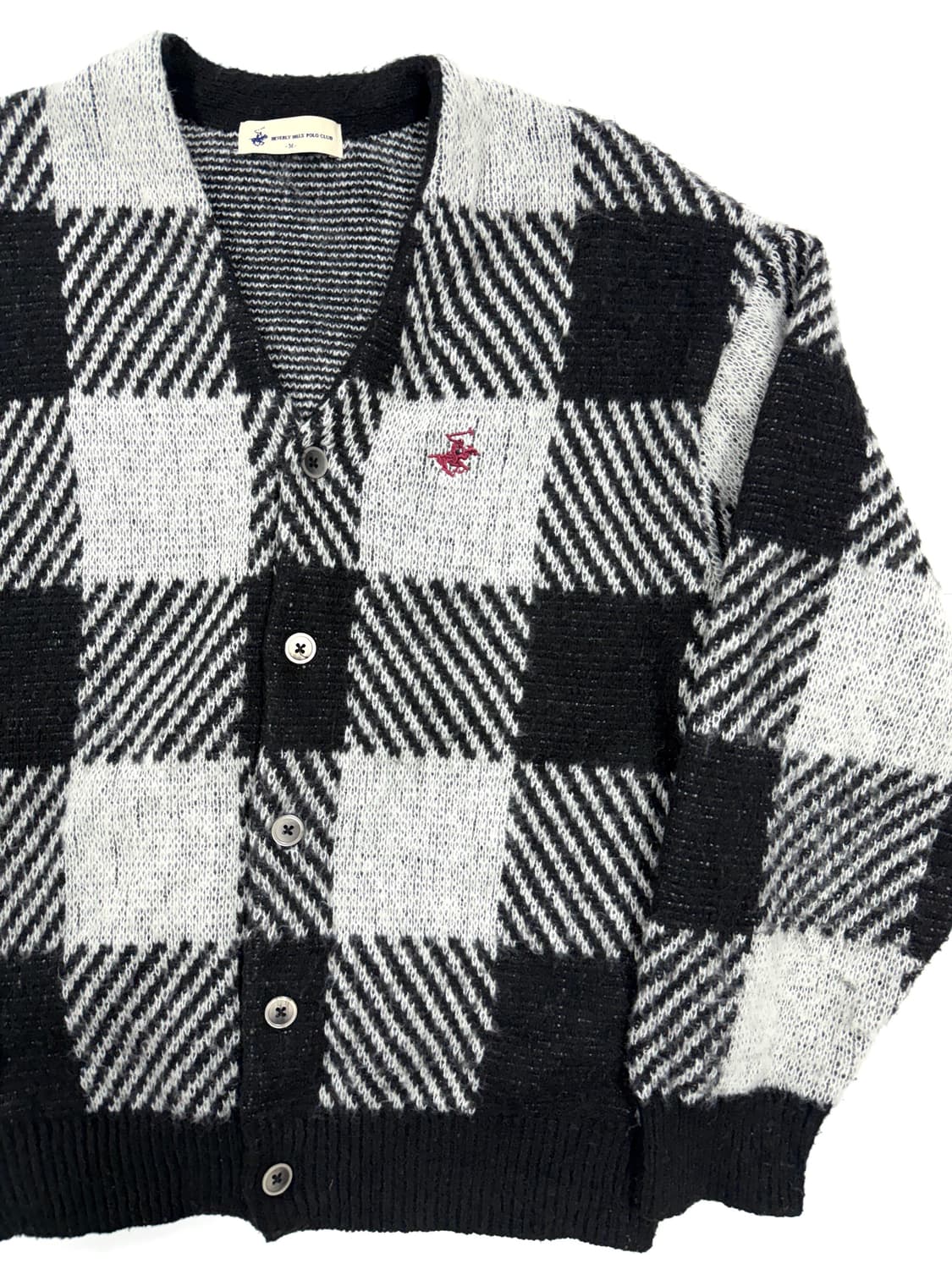 Beverly Hills Polo Club 체크 니트 가디건 상품이미지2