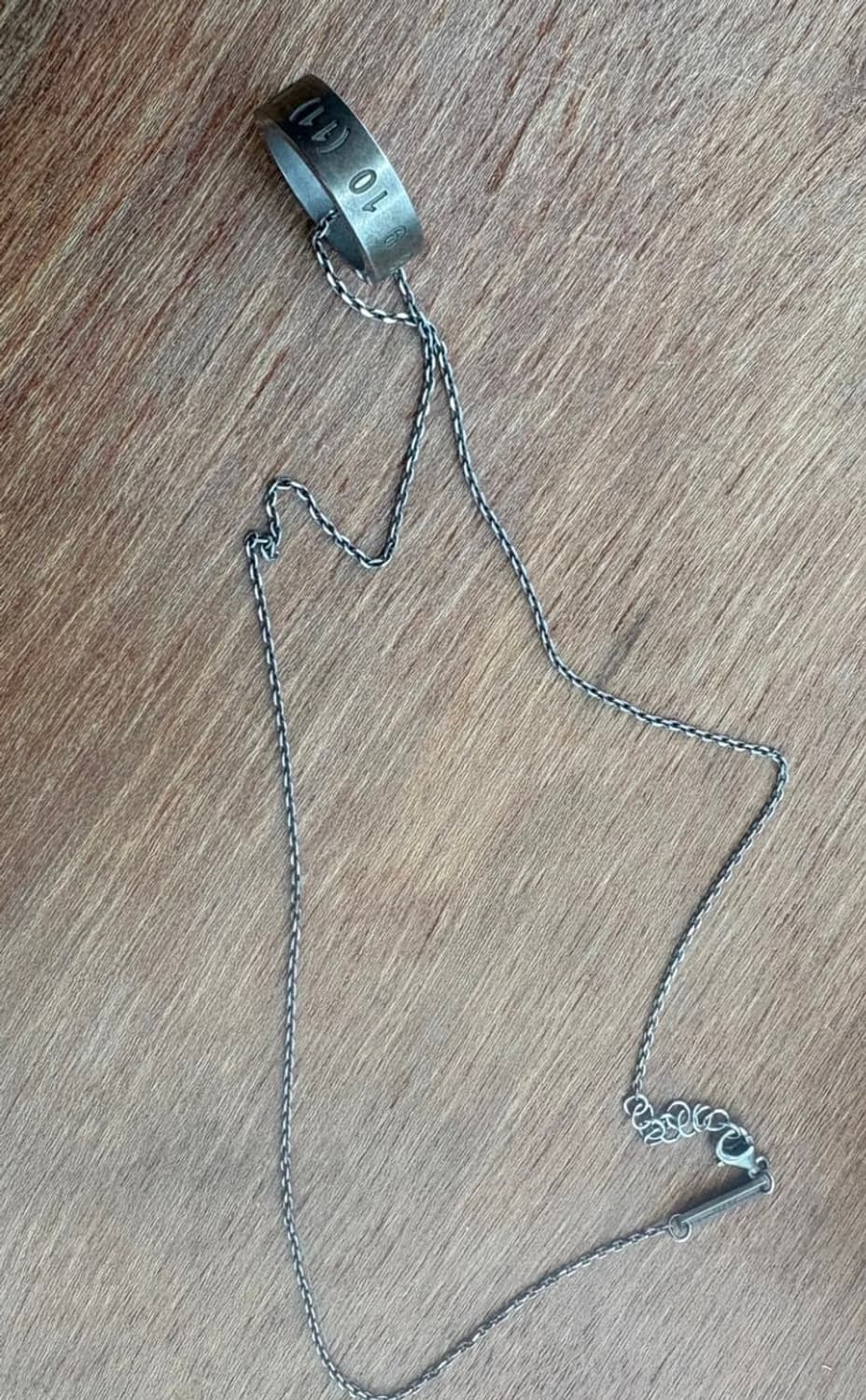 메종마르지엘라 뉴메리컬 밴드링 네클리스 실버 상품이미지2