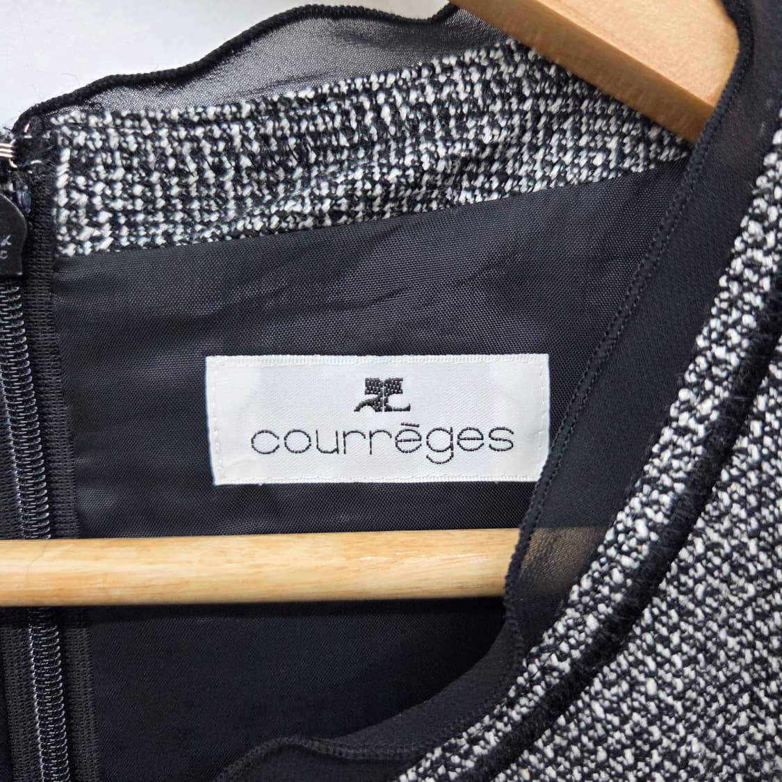 courreges 꾸레쥬 트위드 반팔 원피스 여s 상품이미지4