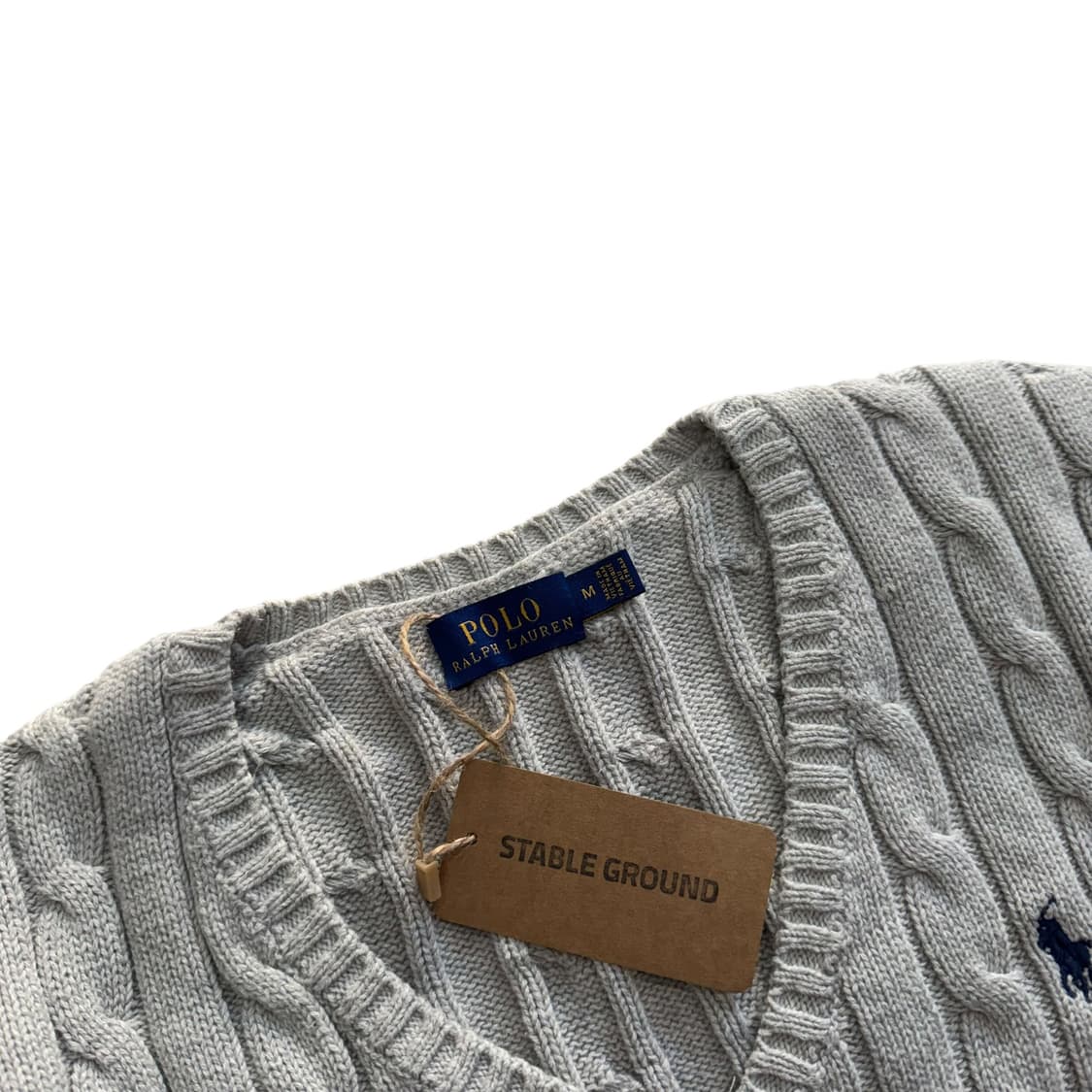 [우먼 M] 폴로 랄프로렌 우먼스 케이블 브이넥 니트 스웨터 상품이미지3