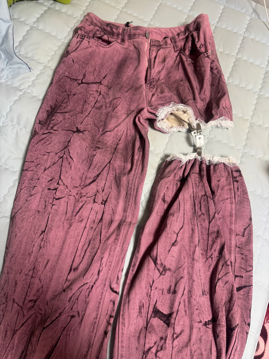 더미스테리어스호텔 핑크크랙가터벨트 팬츠 상품이미지2