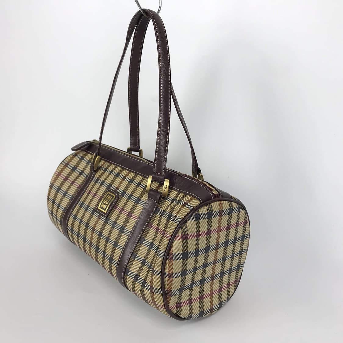 닥스 DAKS 시그니처 체크 원통 토트백 가방 상품이미지5