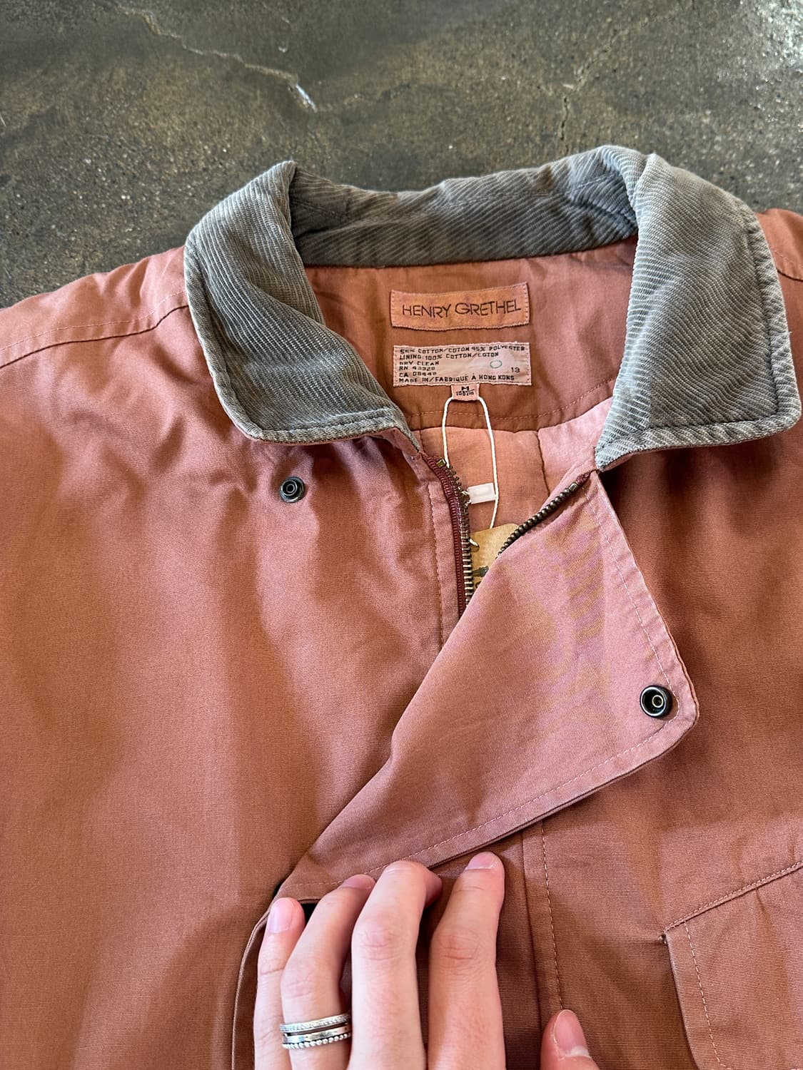 80s/90s Henry Grethel 코듀로이 숄더 블라우스 자켓 M 상품이미지8