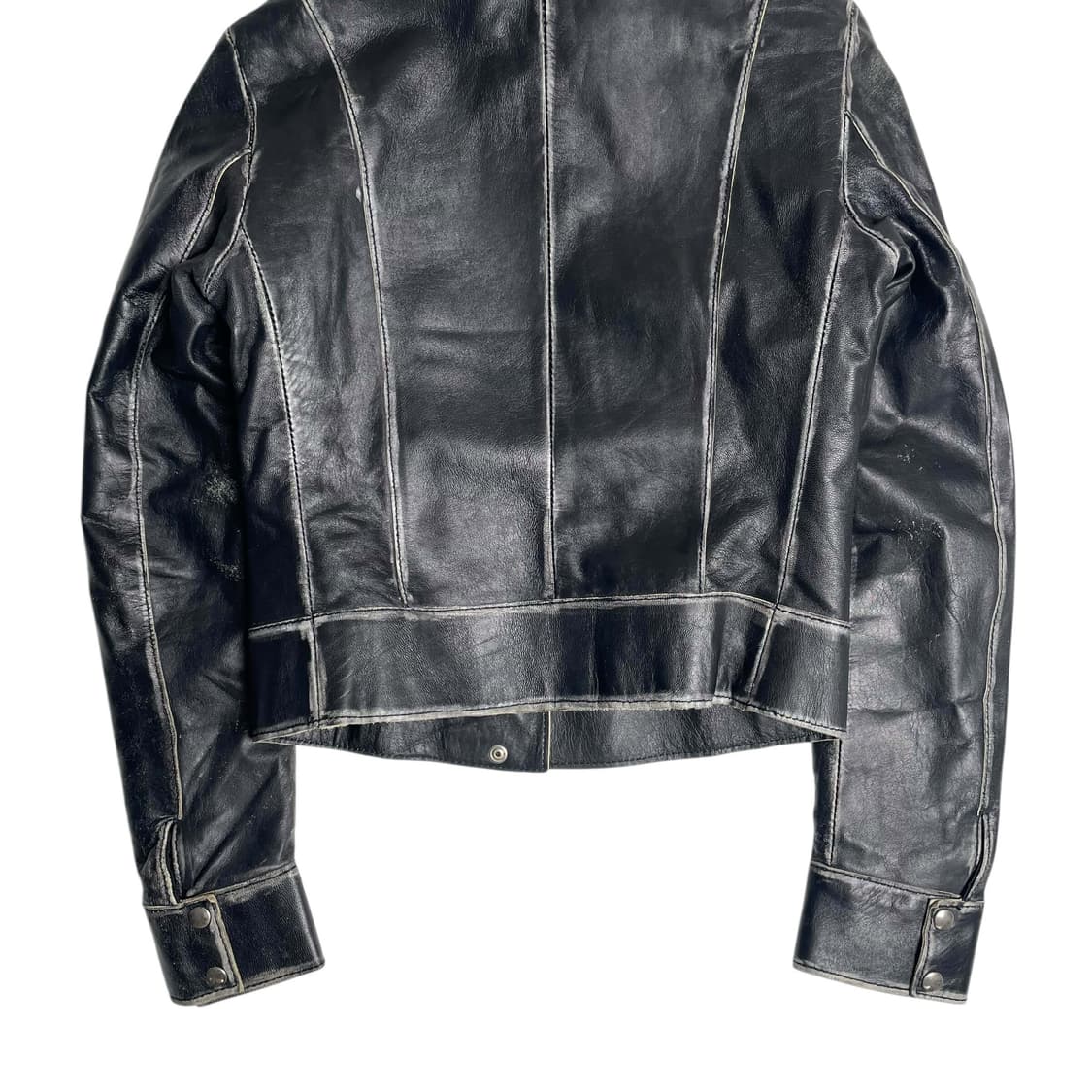 QUBHA 그라데이션 레더 자켓 상품이미지6