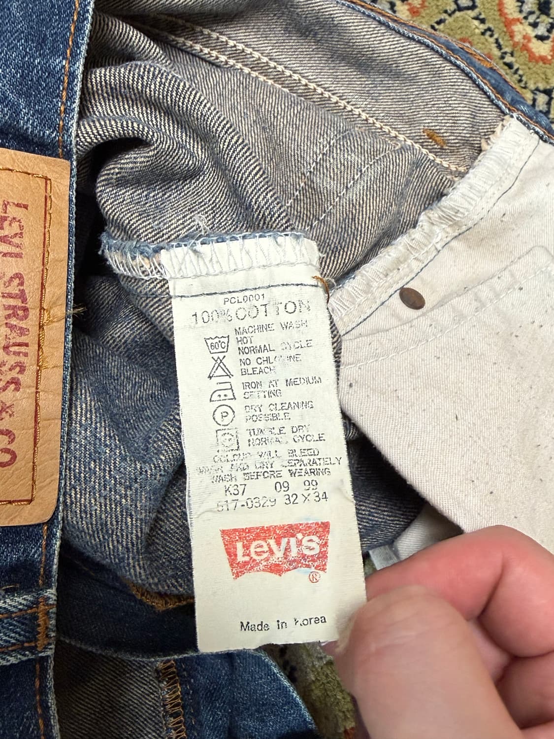 90s 리바이스 빈티지 517 부츠컷 플레어진 데님팬츠 32 상품이미지5