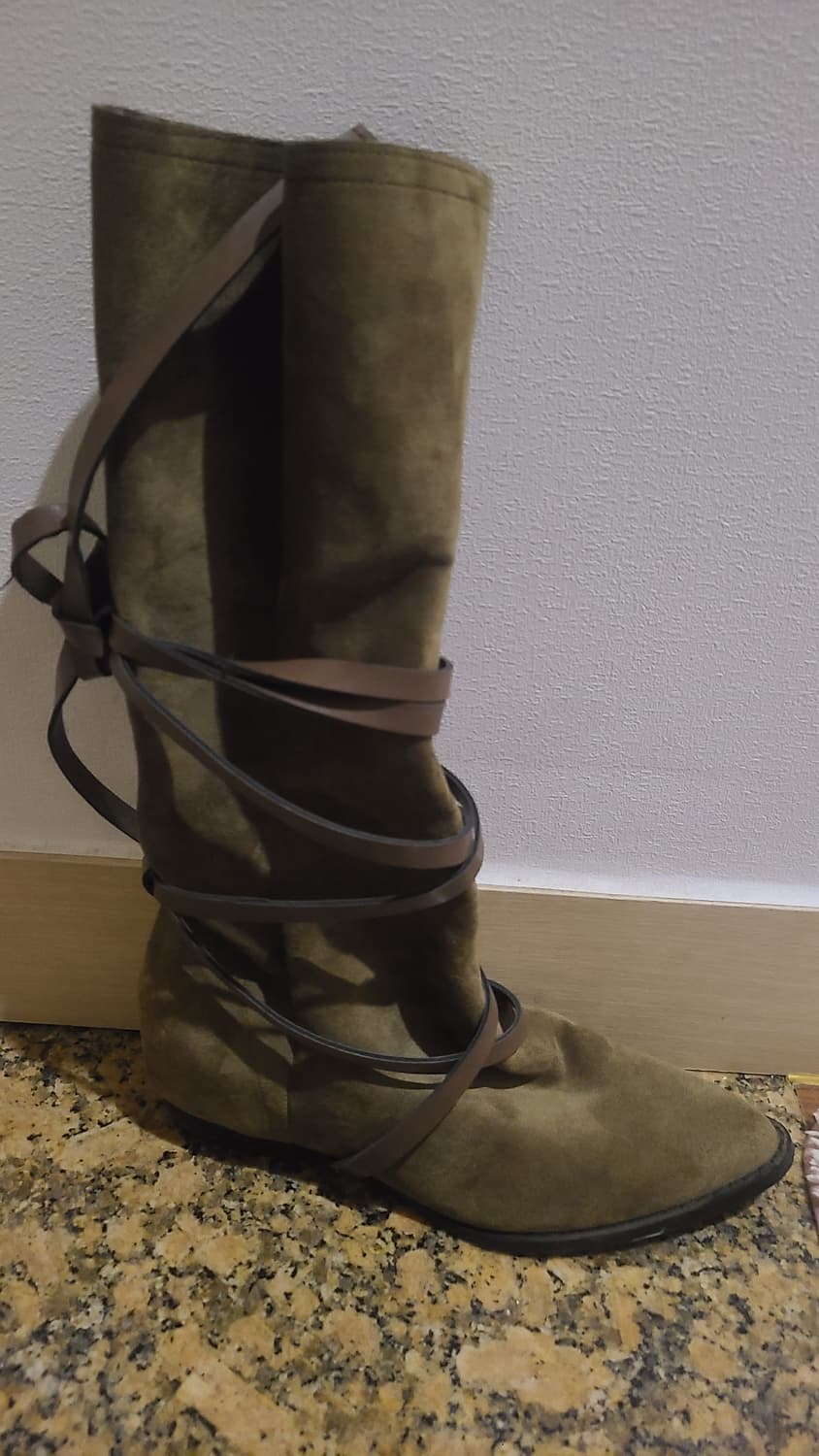 카키색 웨스턴 롱 부츠 상품이미지4