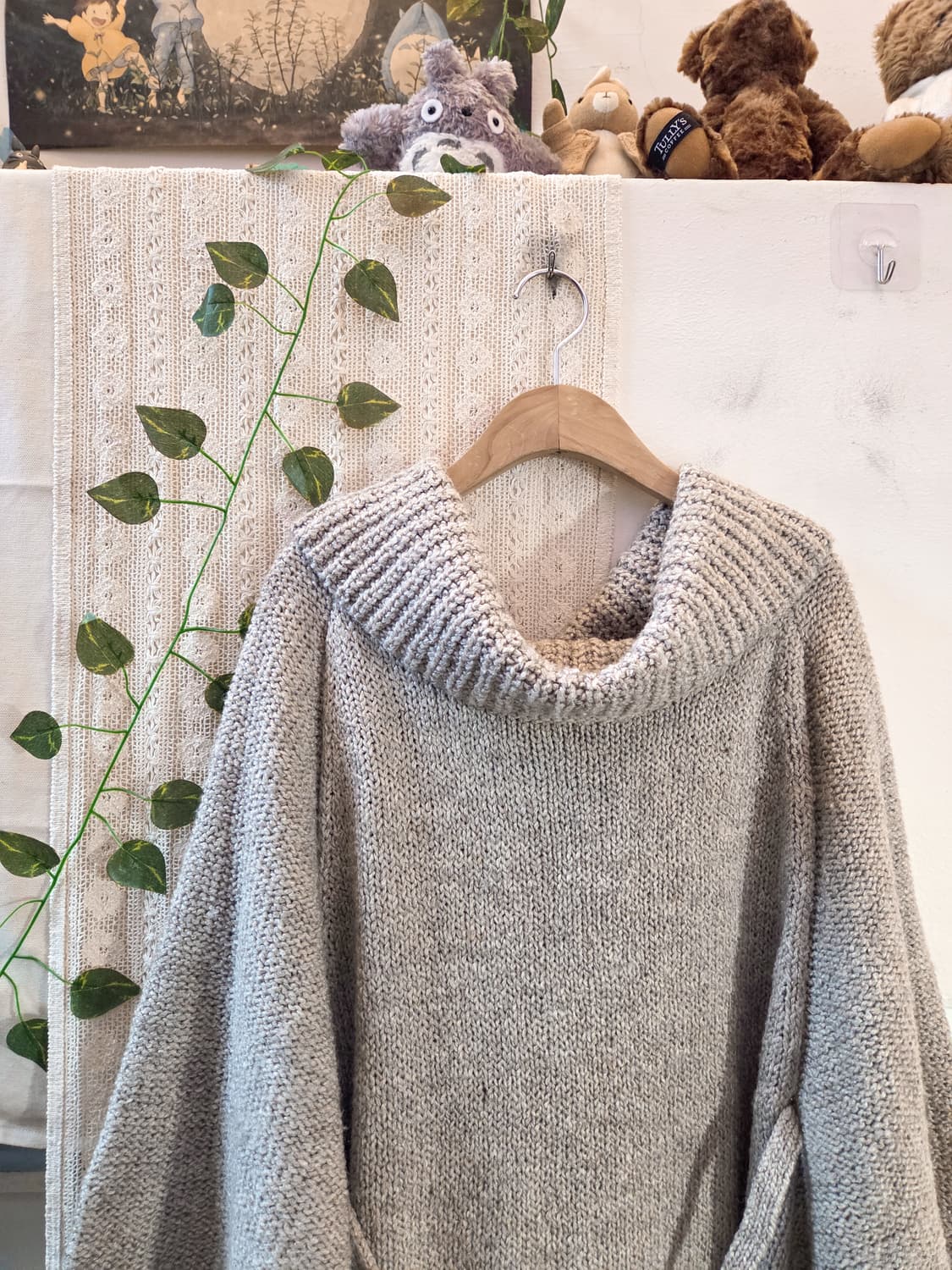 리본 케이프 니트 상품이미지2