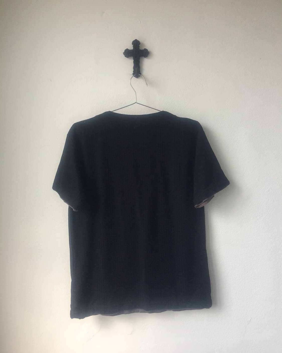 Lace up point ribbed t shirt 상품이미지3