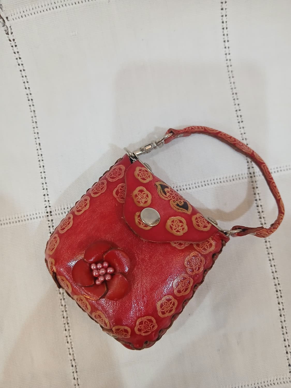 80년대 빈티지 핸드메이드 가죽 동전지갑 상품이미지1