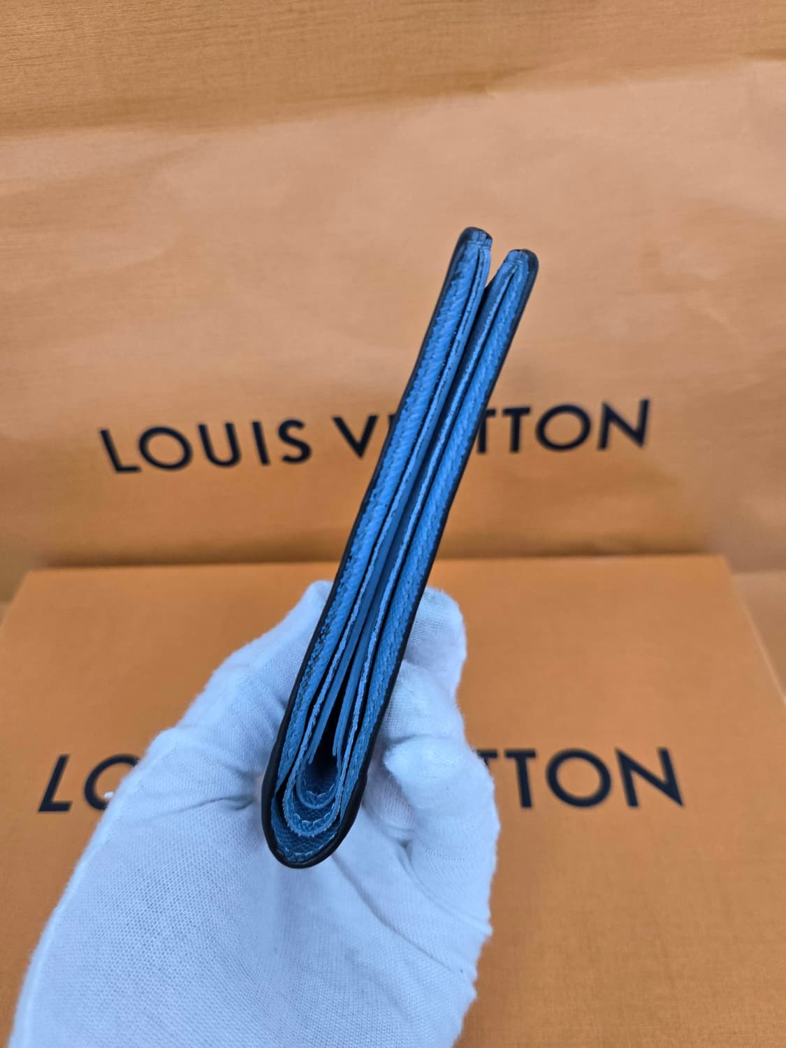 [보증서 정품] 루이비통 이클립스 스카이블루 반지갑 상품이미지4