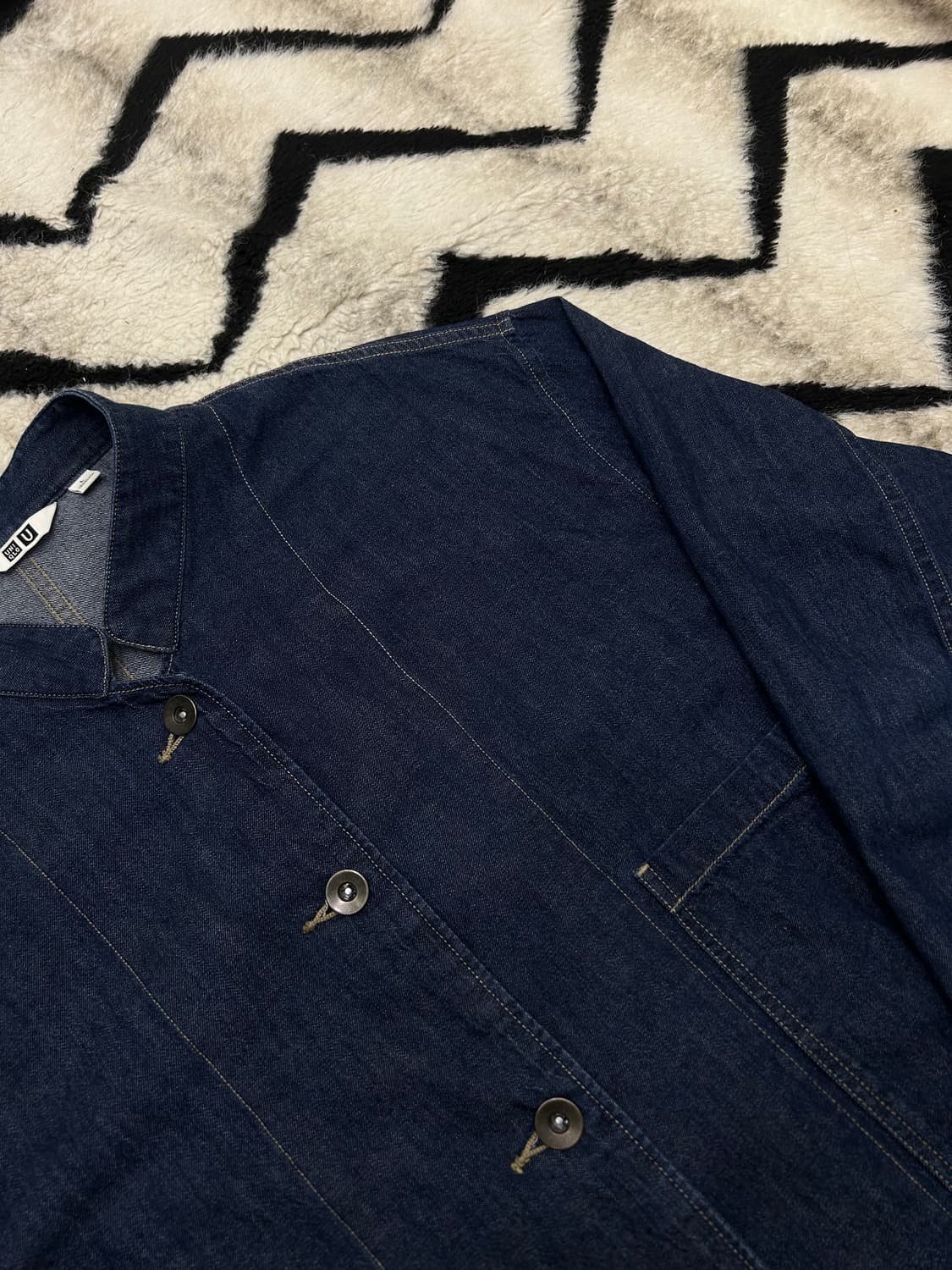 [L]유니클로U 르메르 데님 셔츠 자켓/진청 상품이미지1