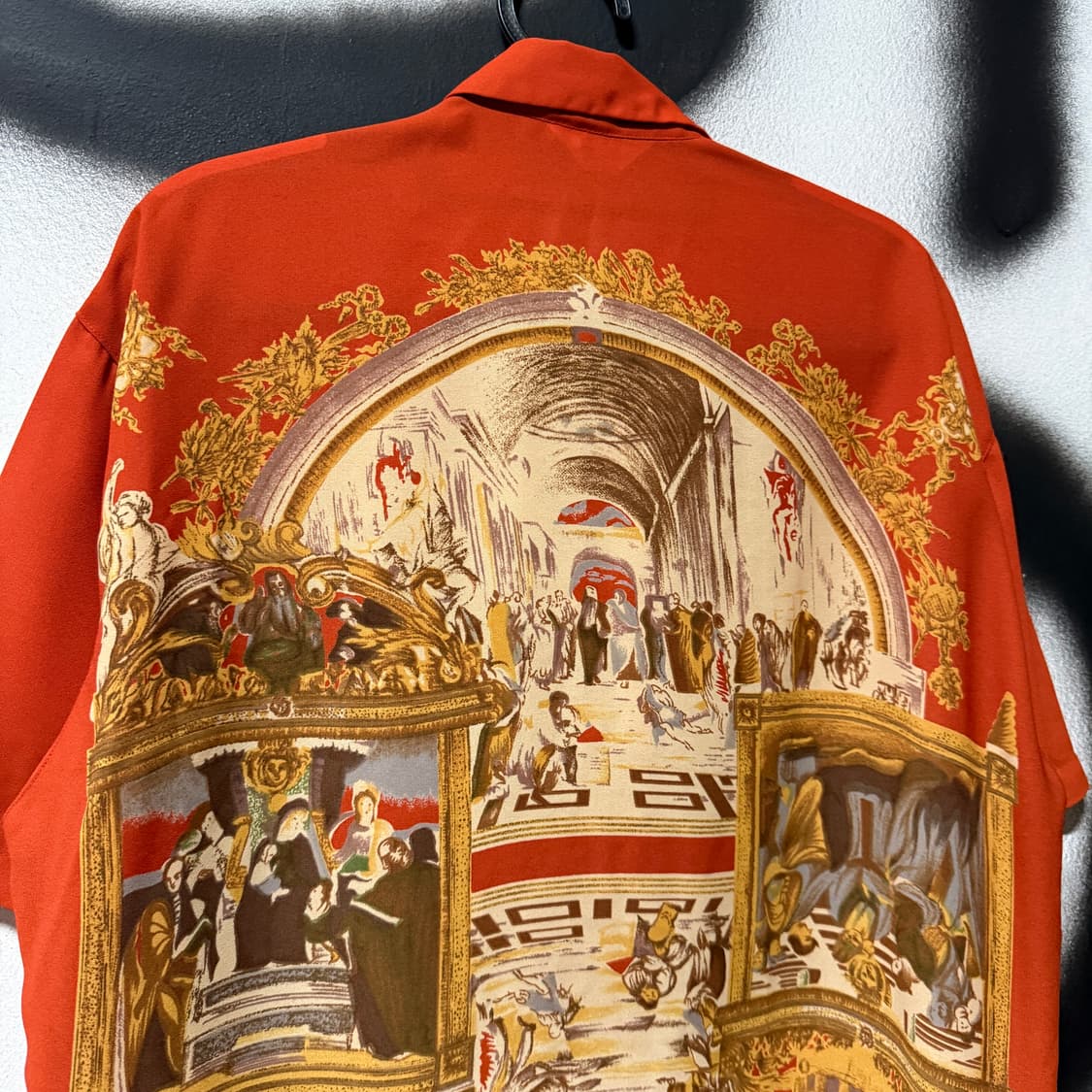 VTG 빈티지 유럽 명화 프린팅 반팔 셔츠 상품이미지4