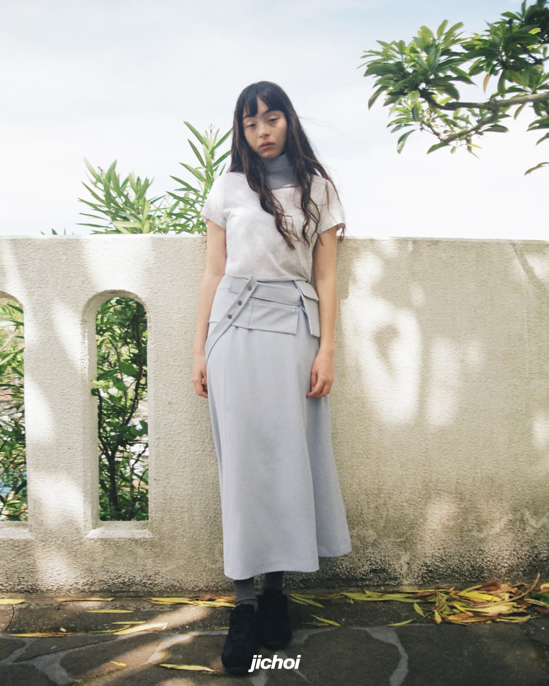 SS23 POCKET LONG SKIRT (PEARL GREY) 상품이미지4