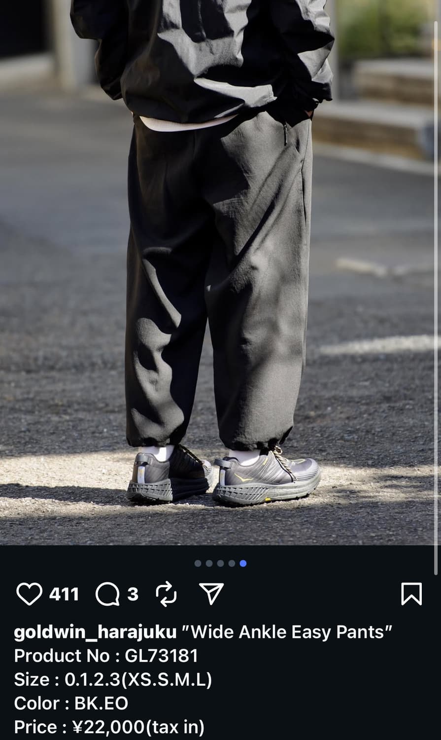 Goldwin 골드윈 와이드 앵클 이지 팬츠 2사이즈 상품이미지8