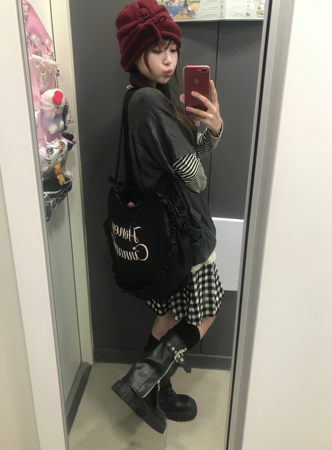 빈티지 데일리 쇼콜라 펑크 블랙 트렌치 코디세트 상품이미지2