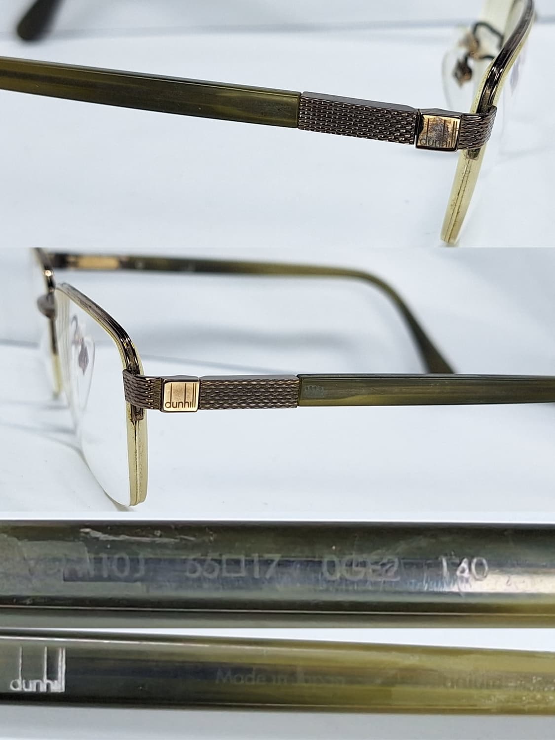 DUNHILL 던힐 VDH110J 티타늄 프리미엄 반무테 안경테 안경 상품이미지2