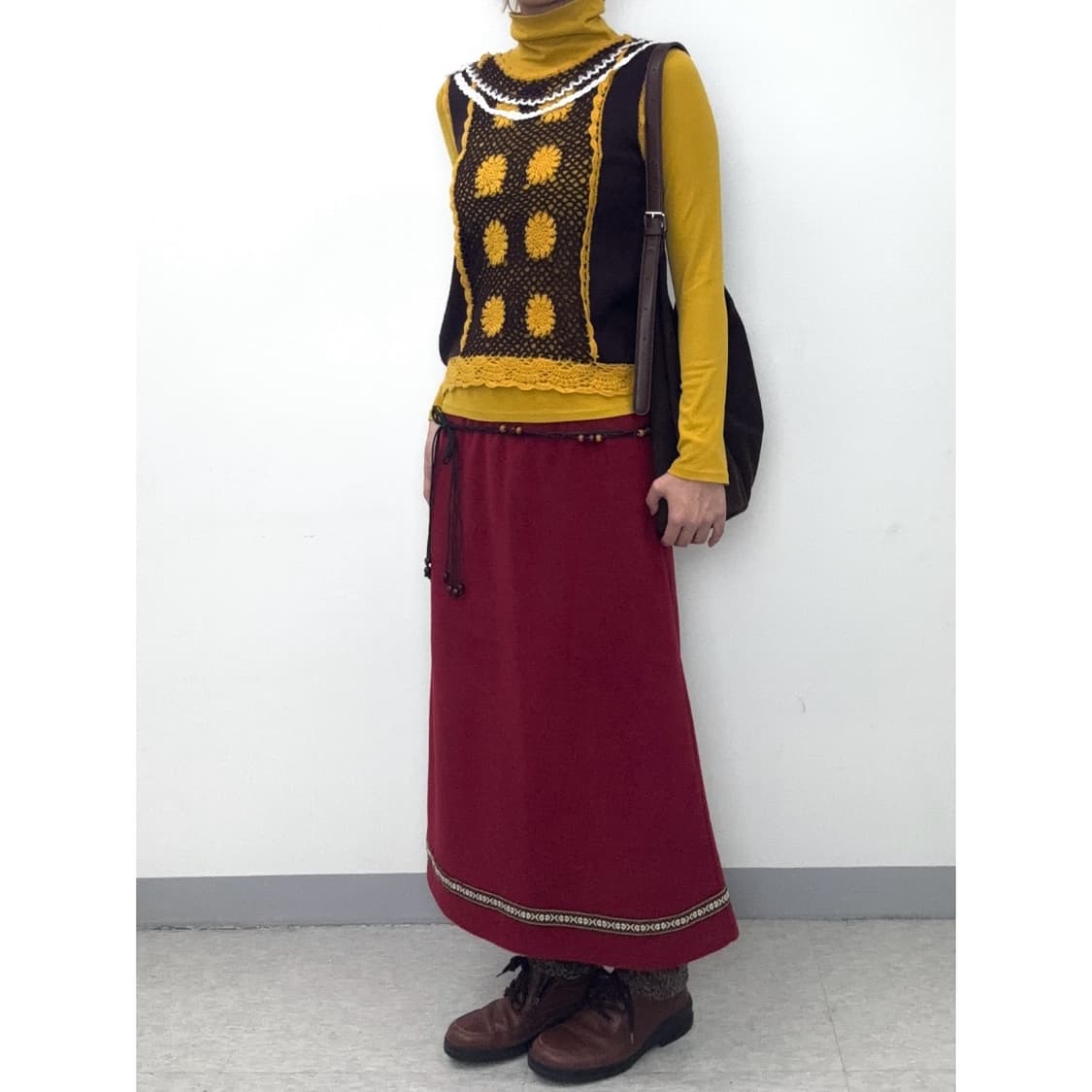 빈티지 크로셰 니트 슬리브리스 상품이미지4