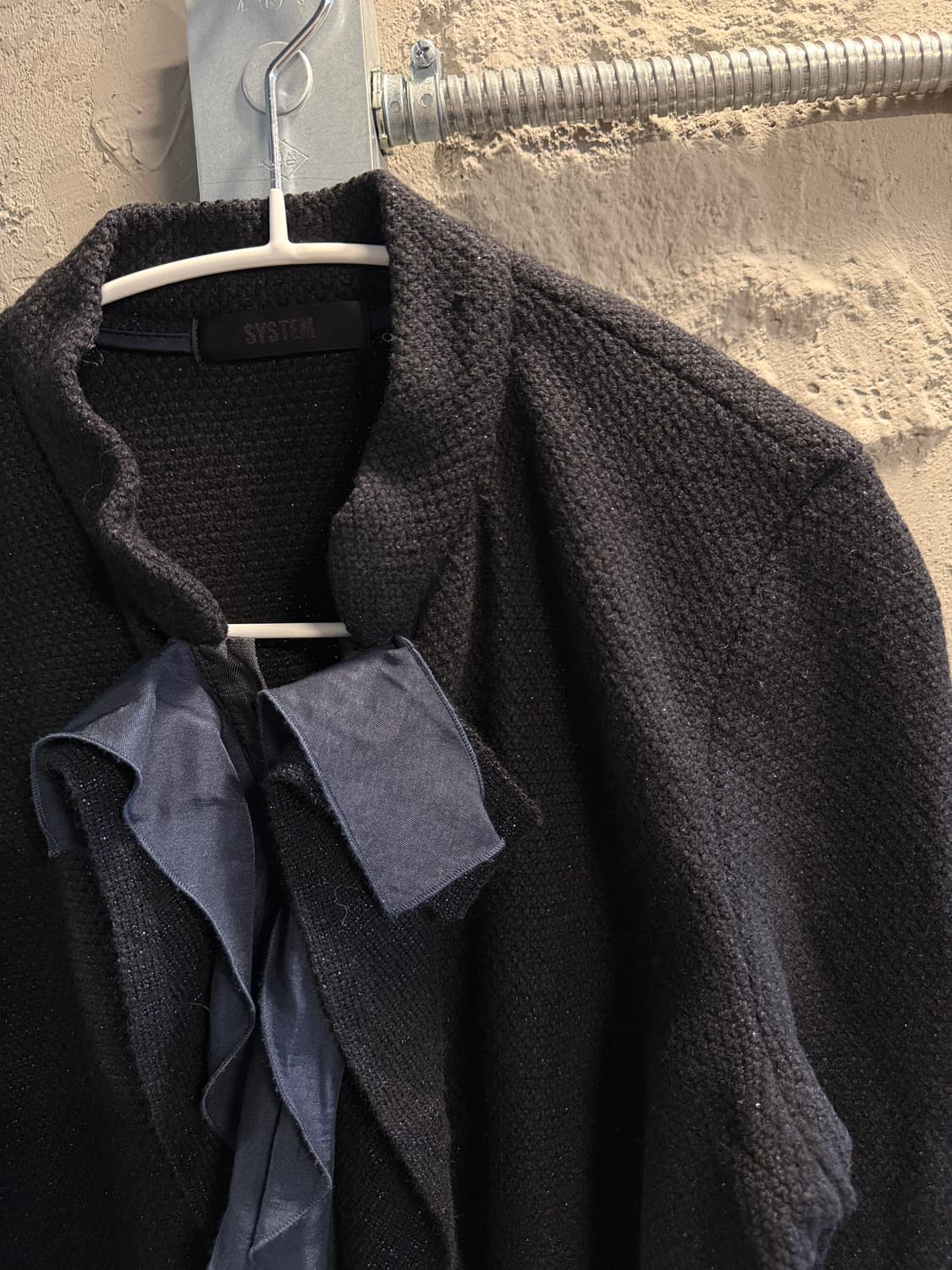 시스템 러플 디테일 크롭 자켓 블랙 F 상품이미지3