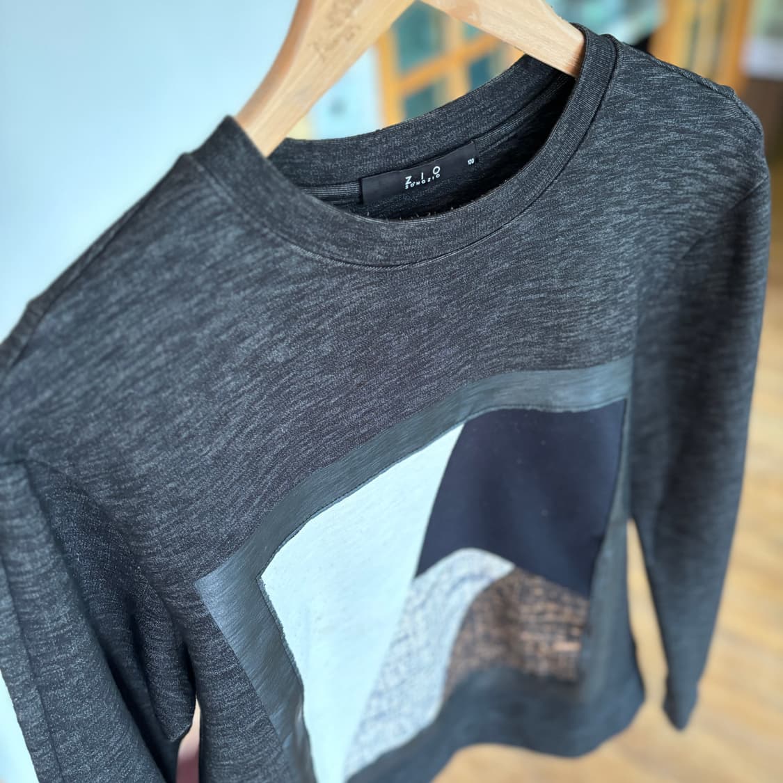 ZIO 송지오 맨투맨 티셔츠 명품 그래픽 패턴 그레이 상품이미지7