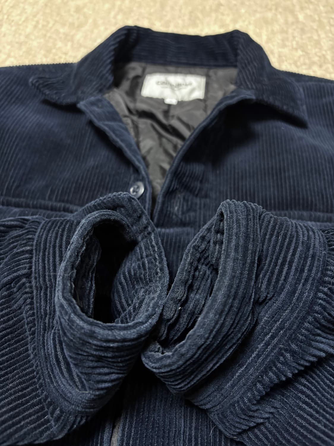 칼하트wip 코듀로이 패디드 셔츠 네이비 상품이미지4