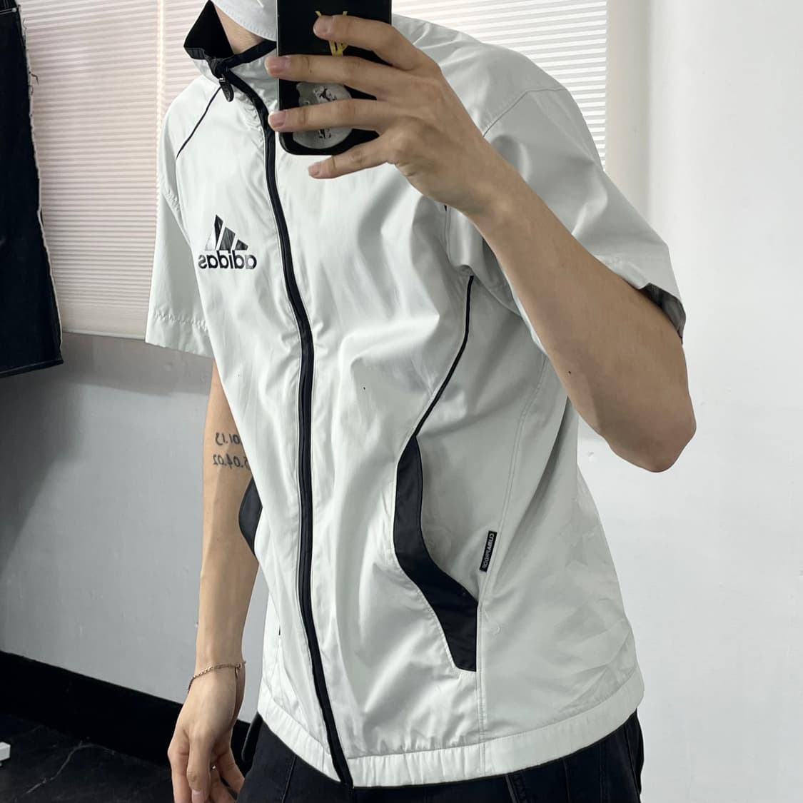 L 아디다스 하이넥 반팔 바람막이 자켓 상품이미지3