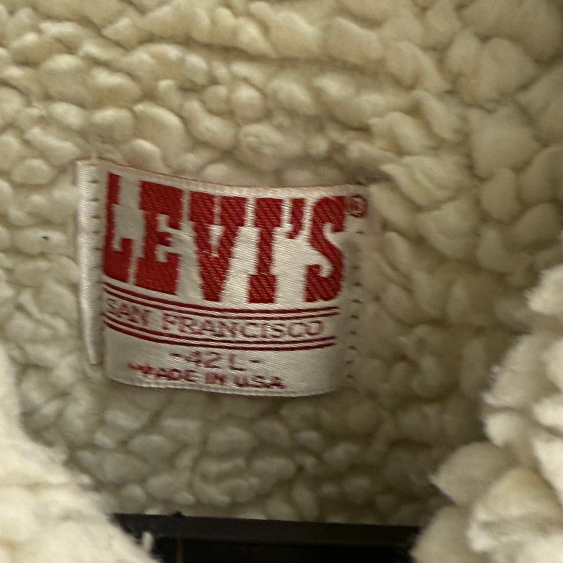 80s 리바이스 USA 쉐르파 트러커 데님 자켓L (42) 상품이미지2