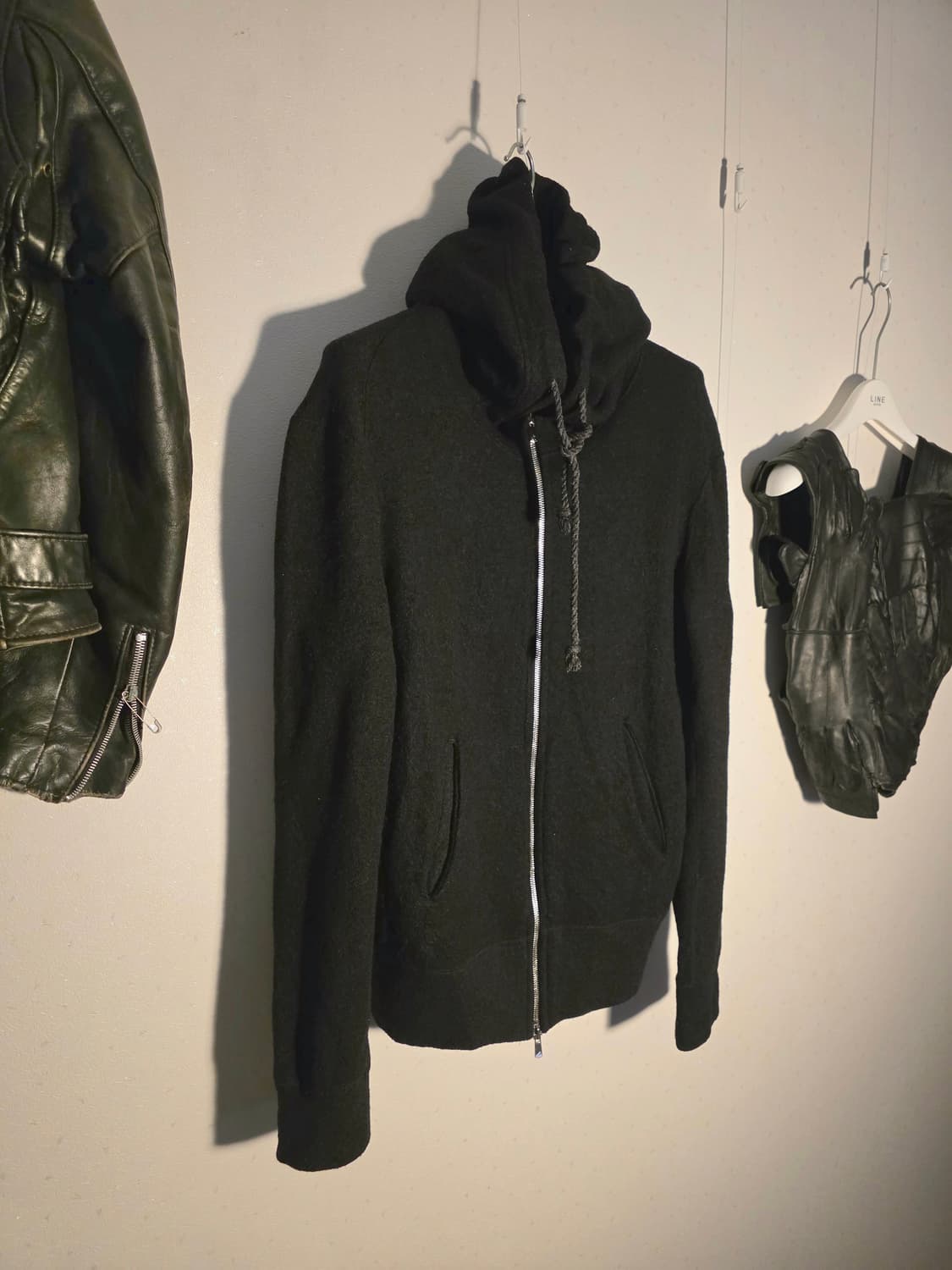 Klasica japan wool hoodie zip up 상품이미지4