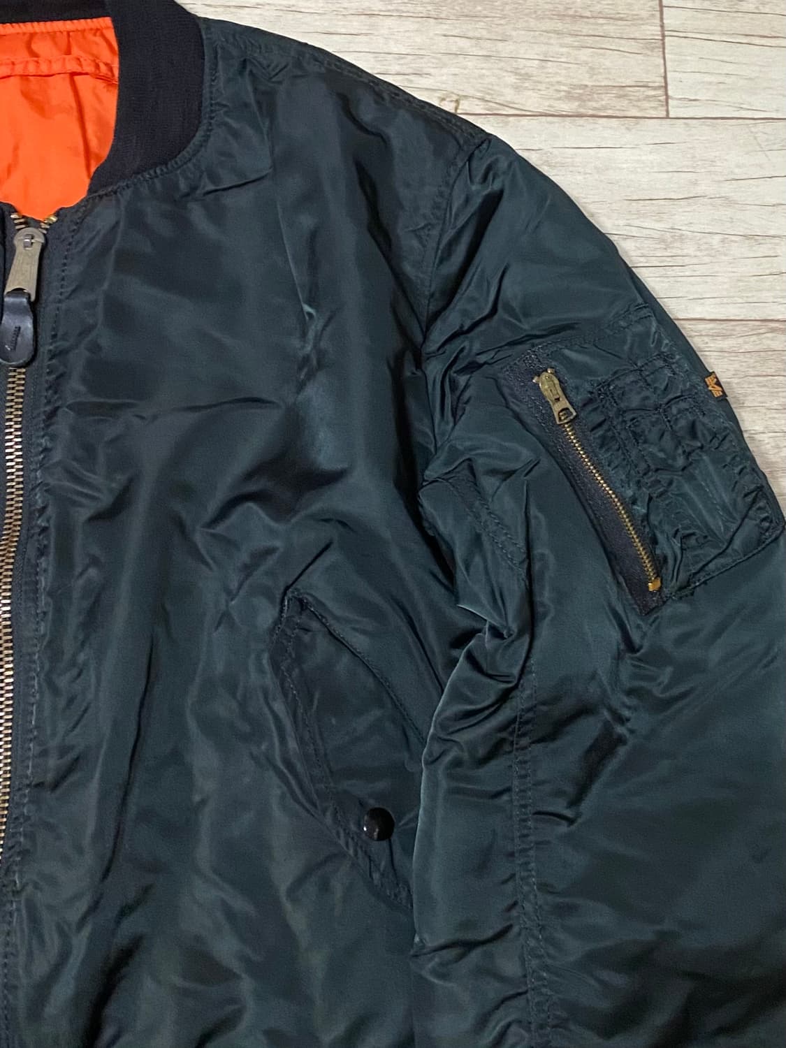 알파인더스트리 빈티지 ma-1 리버시블 항공자켓 XL 상품이미지4