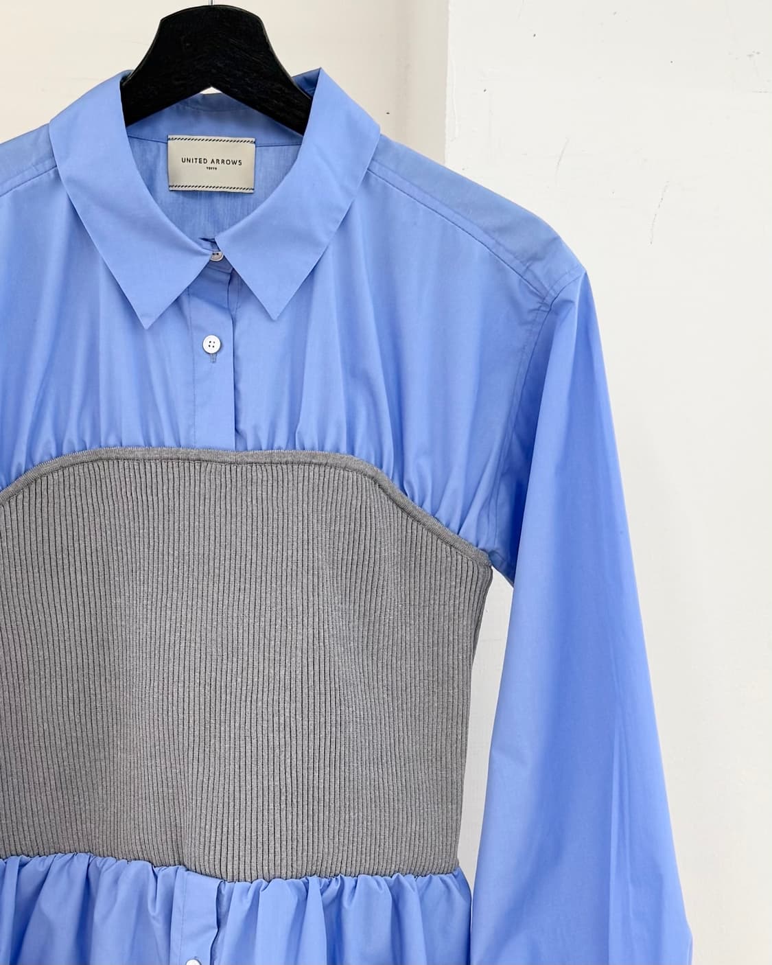 유나이티드 애로우즈 블루 버스티에 콤보 셔츠 상품이미지4