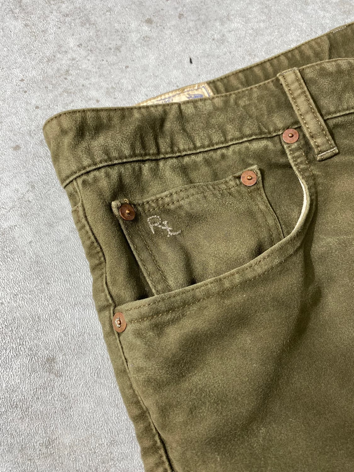 [34] 폴로 랄프로렌 카키 몰스킨 슬림 스트레이트 핏 팬츠 상품이미지4