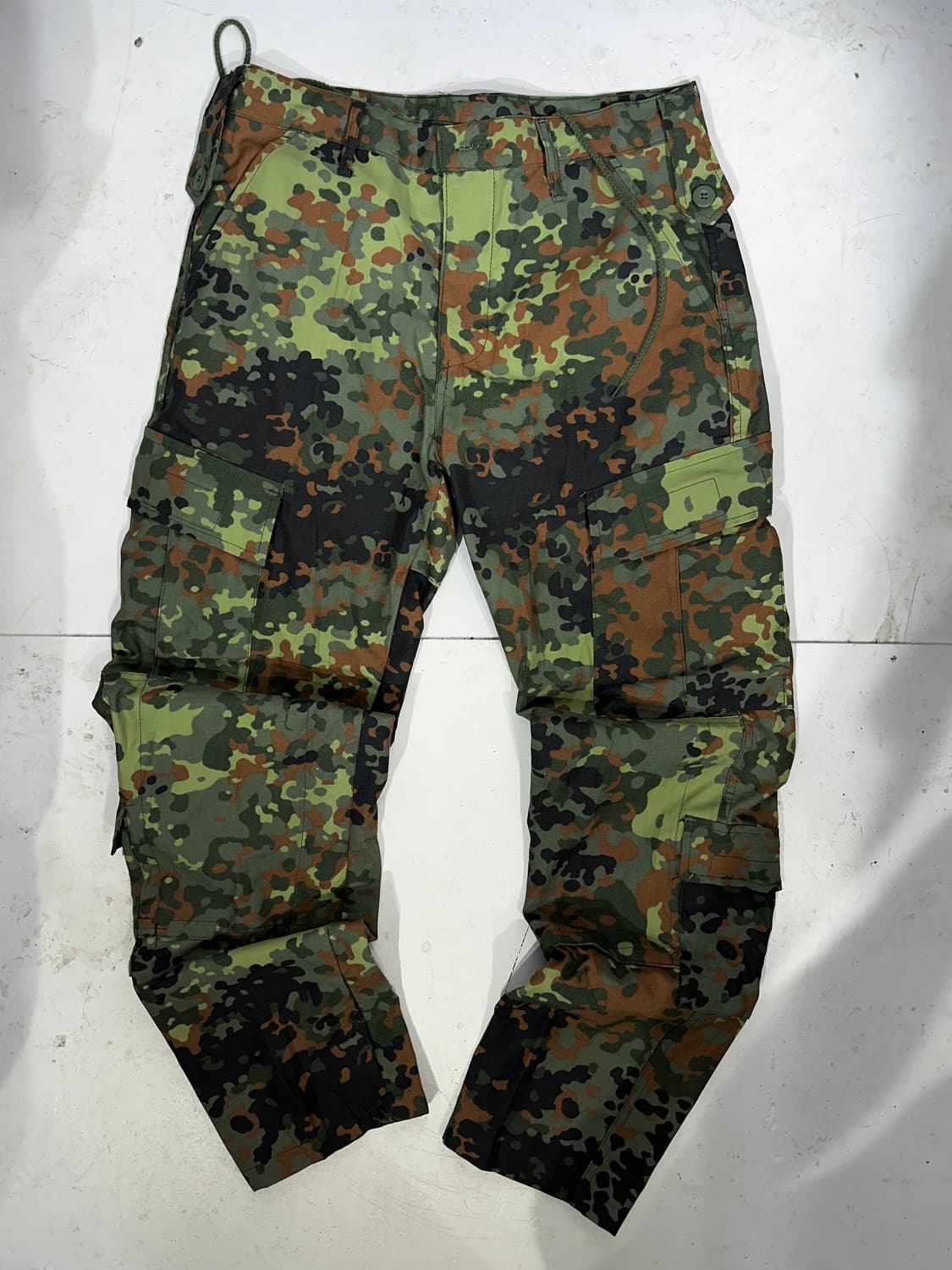 빈티지 카키 미군 카모 군복 밀리터리 와이드 카고 팬츠  상품이미지4