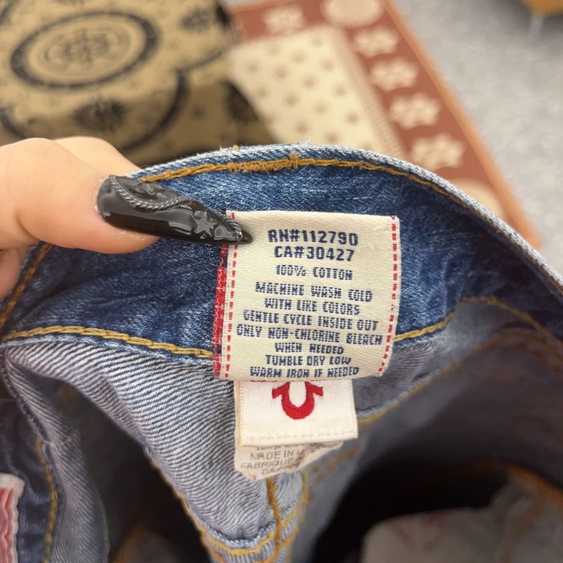 트루릴리전 리키 빅 티 캐주얼 빈티지 데님 청바지 32인치 C08626 상품이미지7