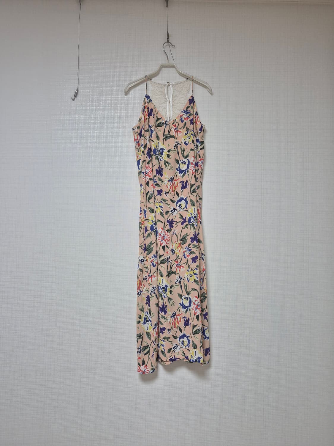 Japanese vintage 핑크플로럴 슬립 드레스 상품이미지1