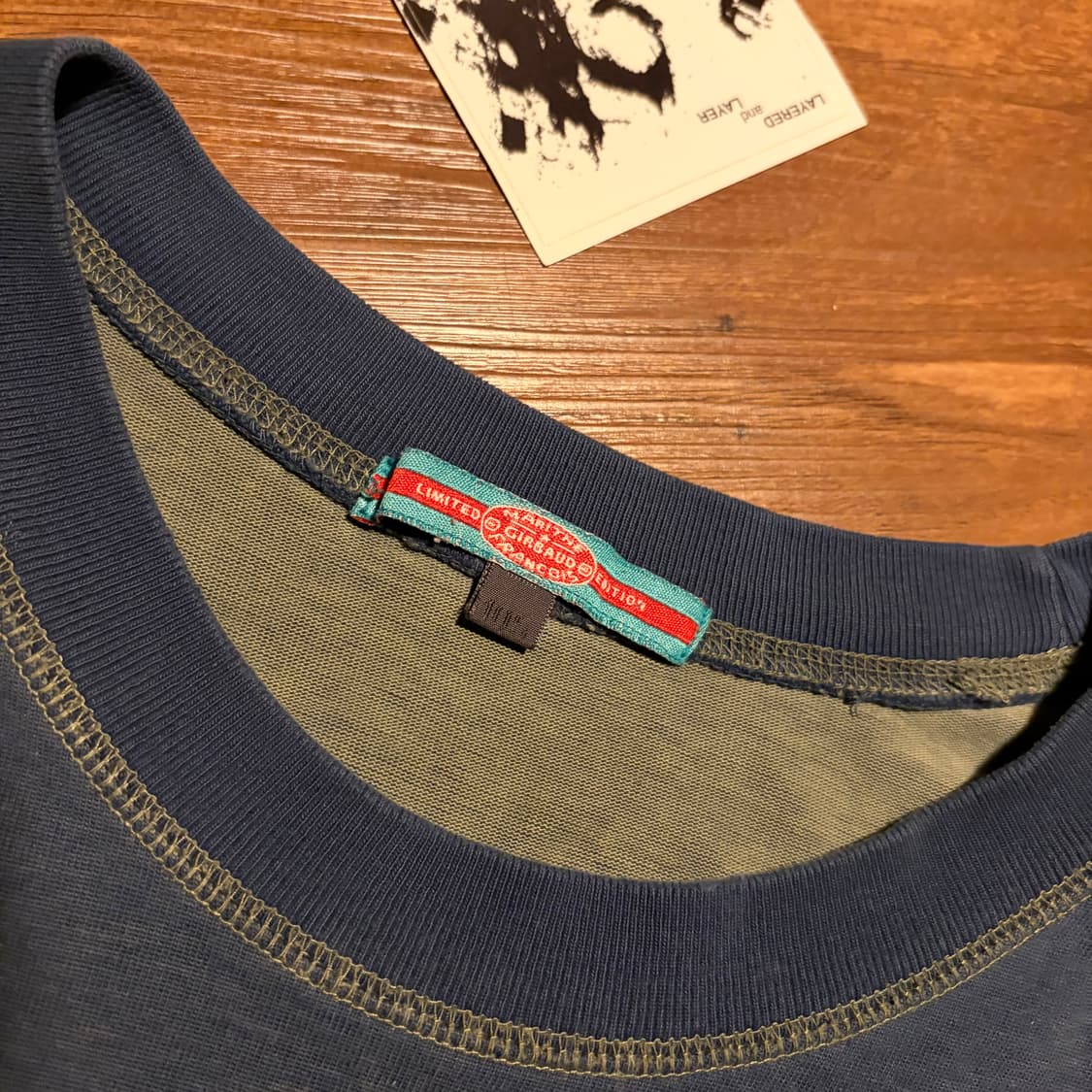 90s 마리떼 프랑소와 저버 리미티드 긴팔 티셔츠 블루 상품이미지5