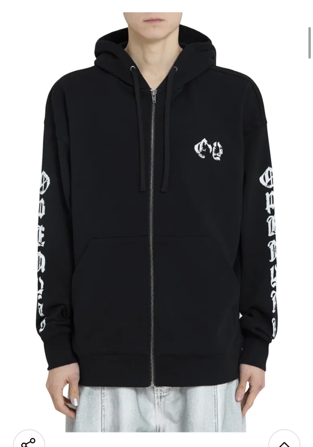오와이 GOTHIC CROSS HOODIE ZIP UP 상품이미지1