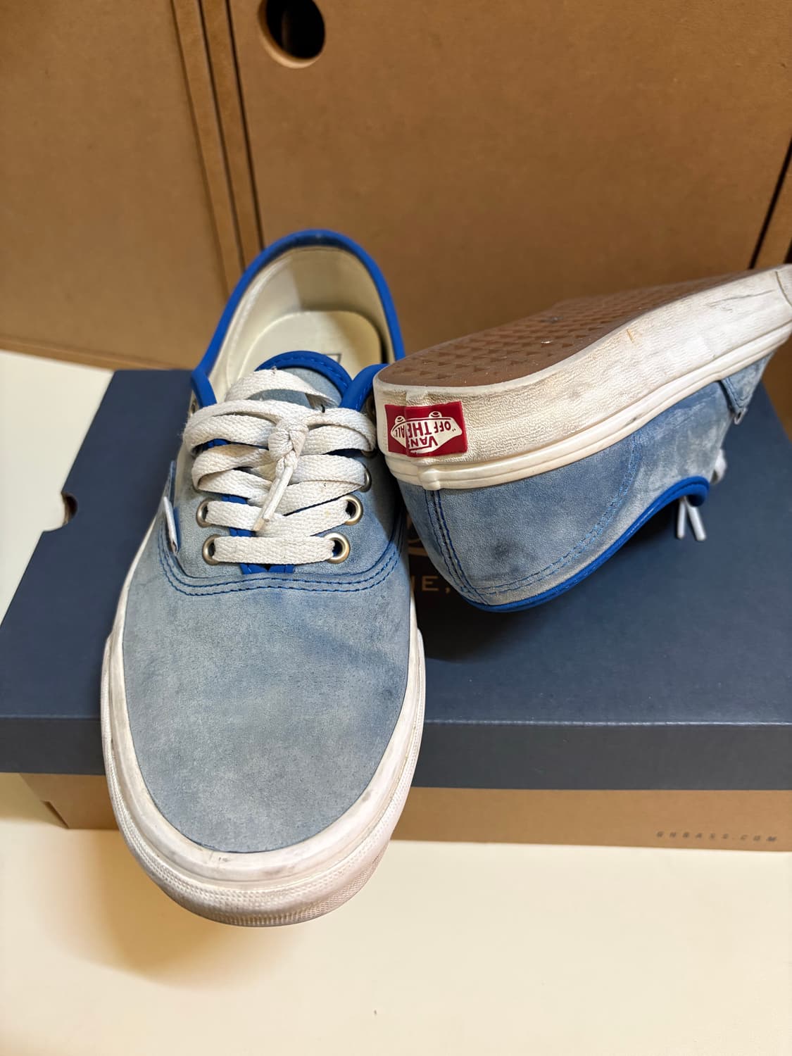 반스 어센틱 피그스킨 블루 270  상품이미지4