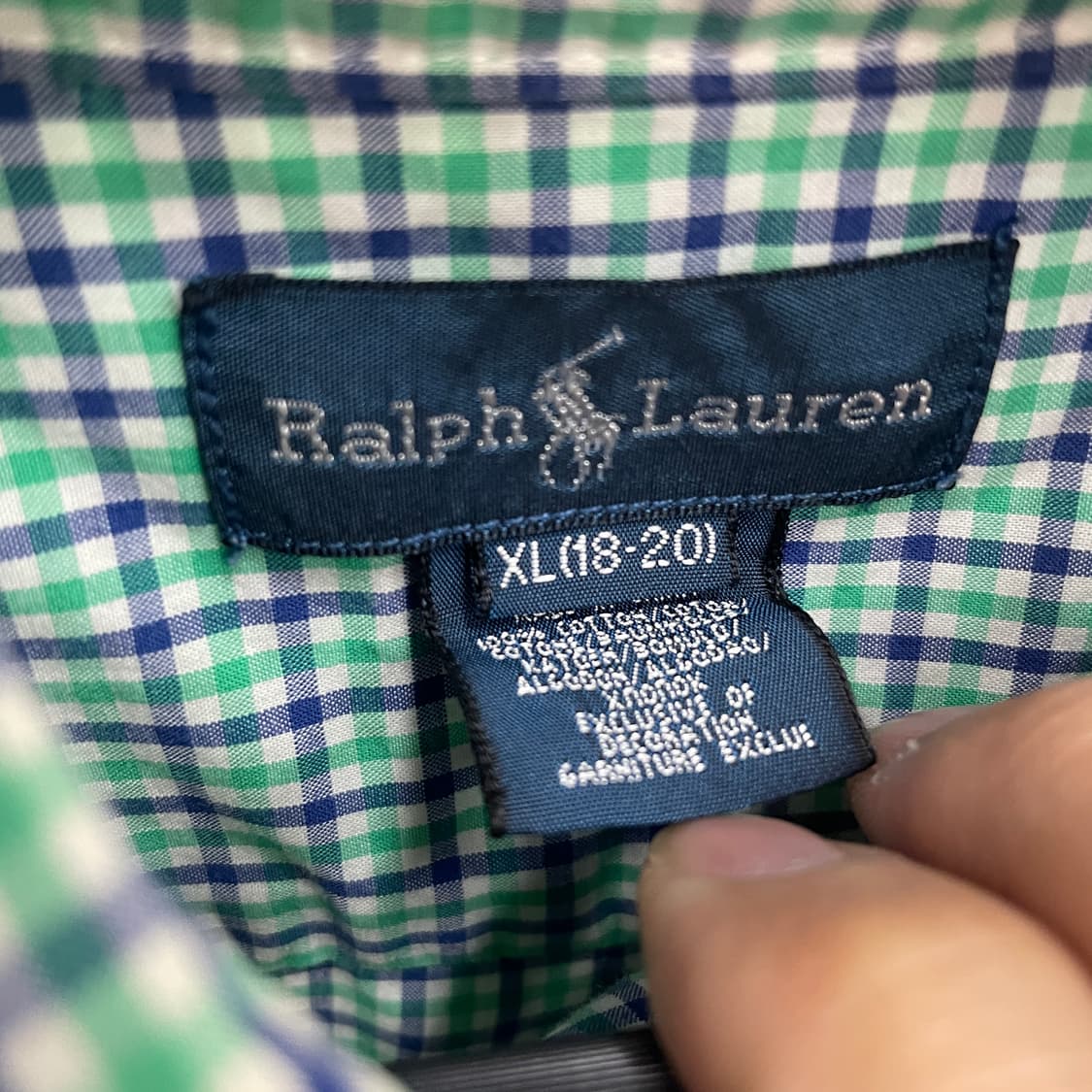 폴로 랄프로렌 그린 체크 셔츠 상품이미지5