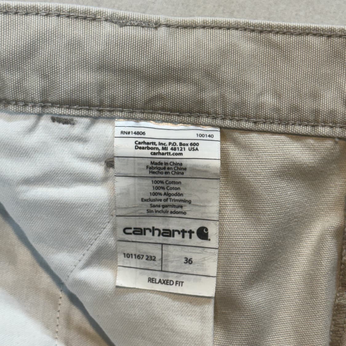 36inch) 칼하트 덕 캔버스 워크팬츠 반바지 릴렉스핏 상품이미지8