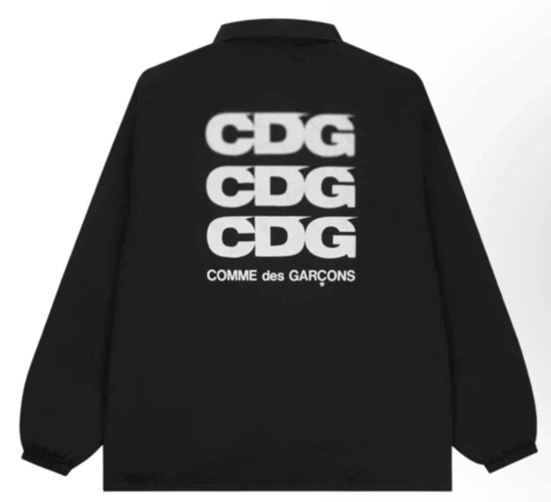 CDG 로고 코치 자켓 블랙 상품이미지1