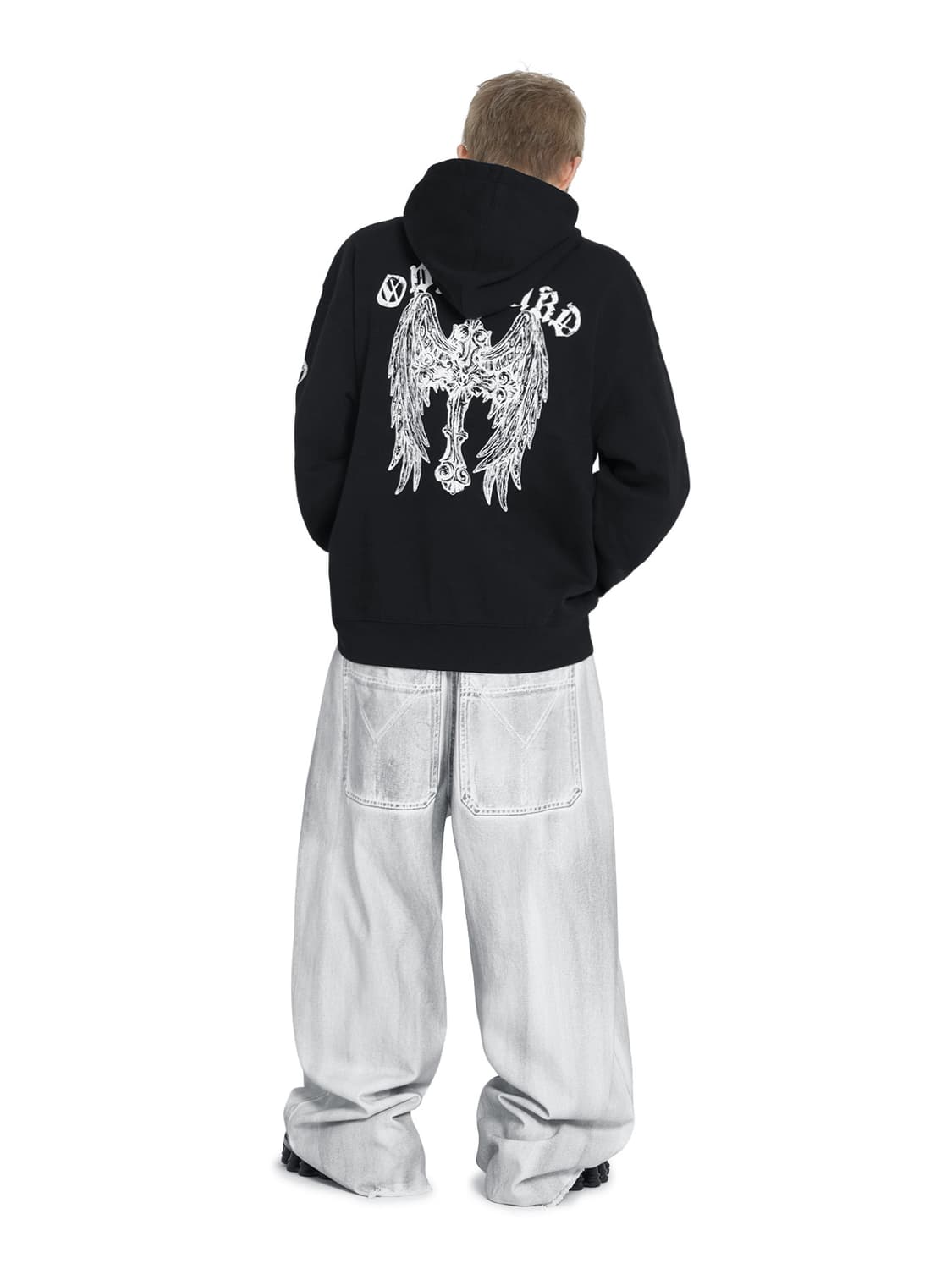 오와이 로우햄 스티치 볼륨 와이드 데님팬츠 M  상품이미지6