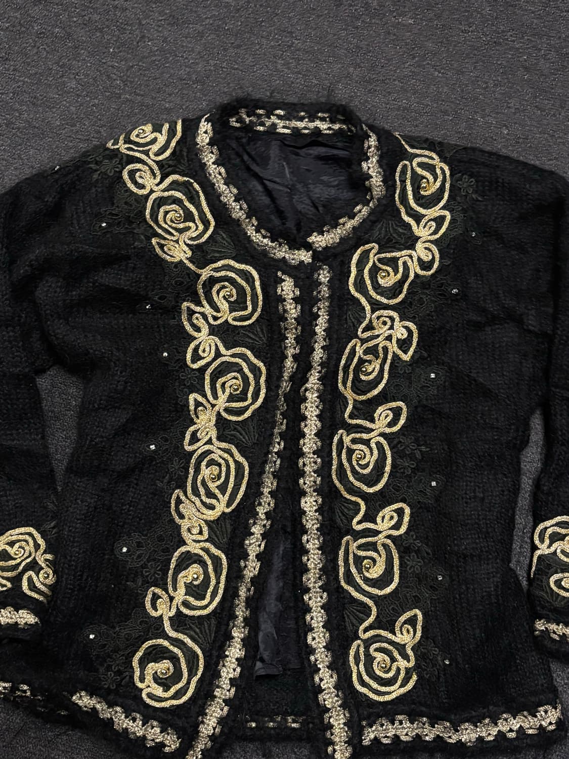 Gold&Black Roses tweed jacket 상품이미지4