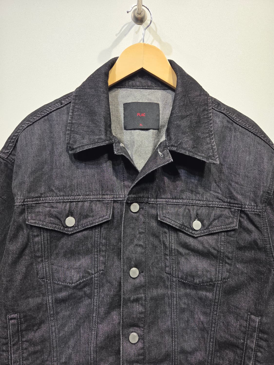 PLAC 플랙 오버핏 흑청 데님 자켓 상품이미지3