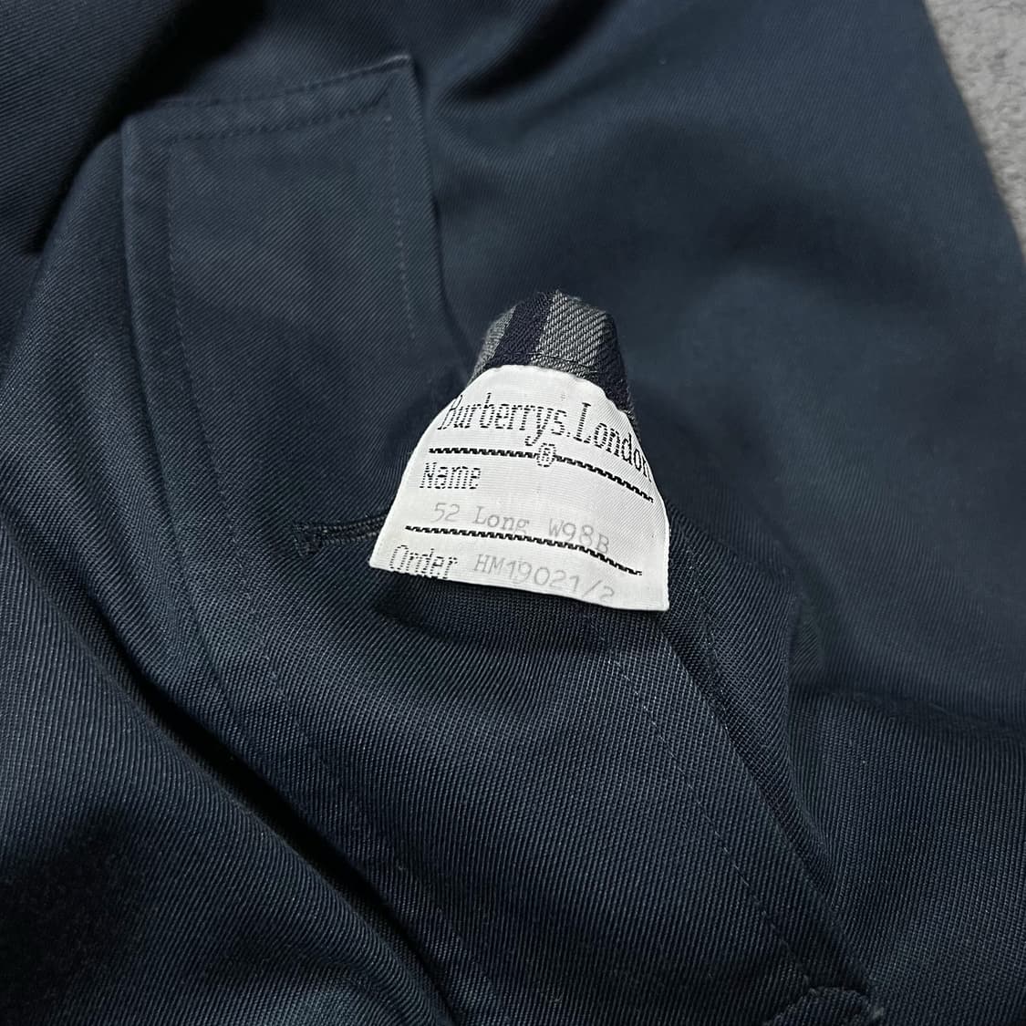 90's 버버리 네이비 싱글 트렌치 코트 상품이미지6