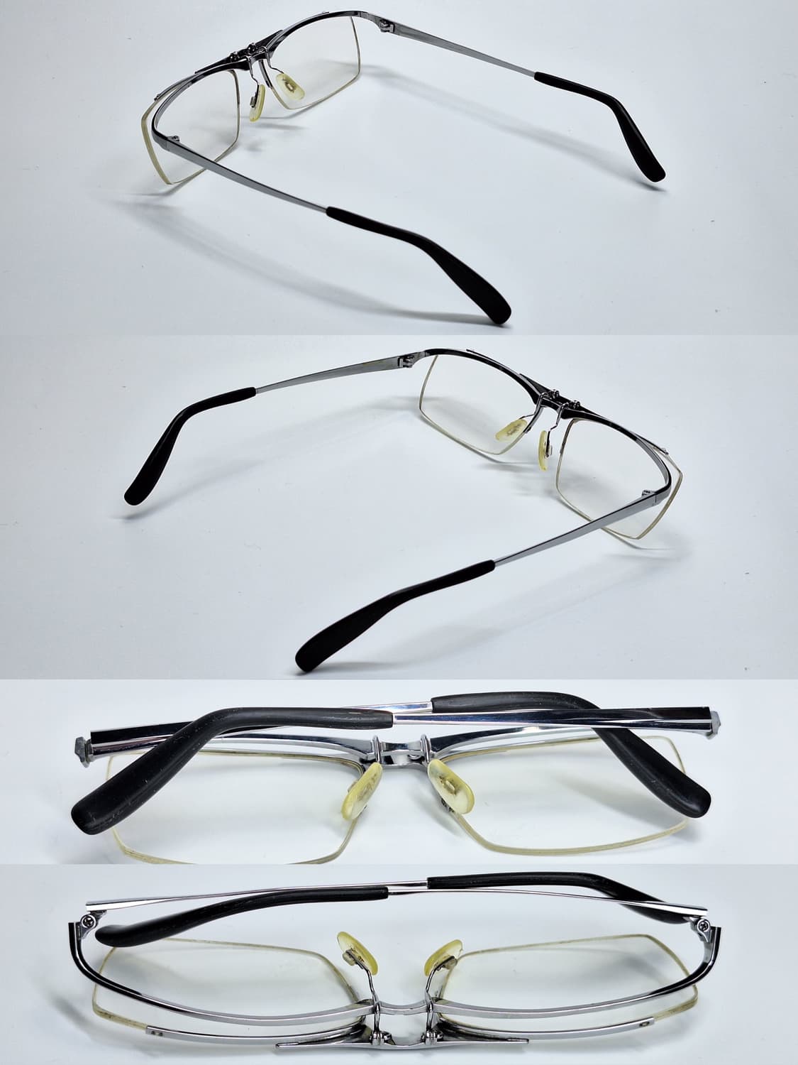 일본산 Fit-UPTE 티타늄 플립업 반무테 안경테 IPWH 실버 기능성 상품이미지7