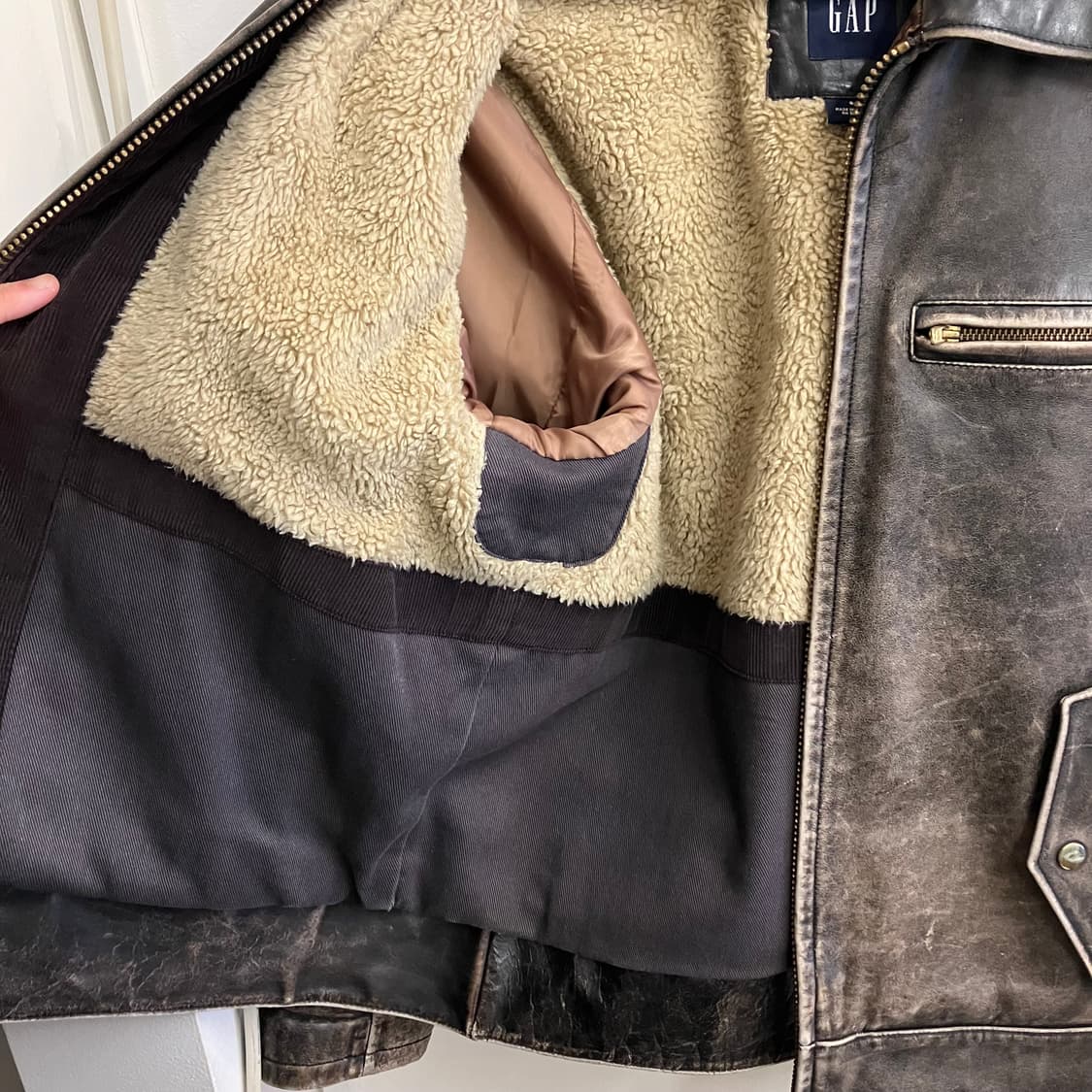 N6 올드 갭 가죽 자켓 상품이미지8