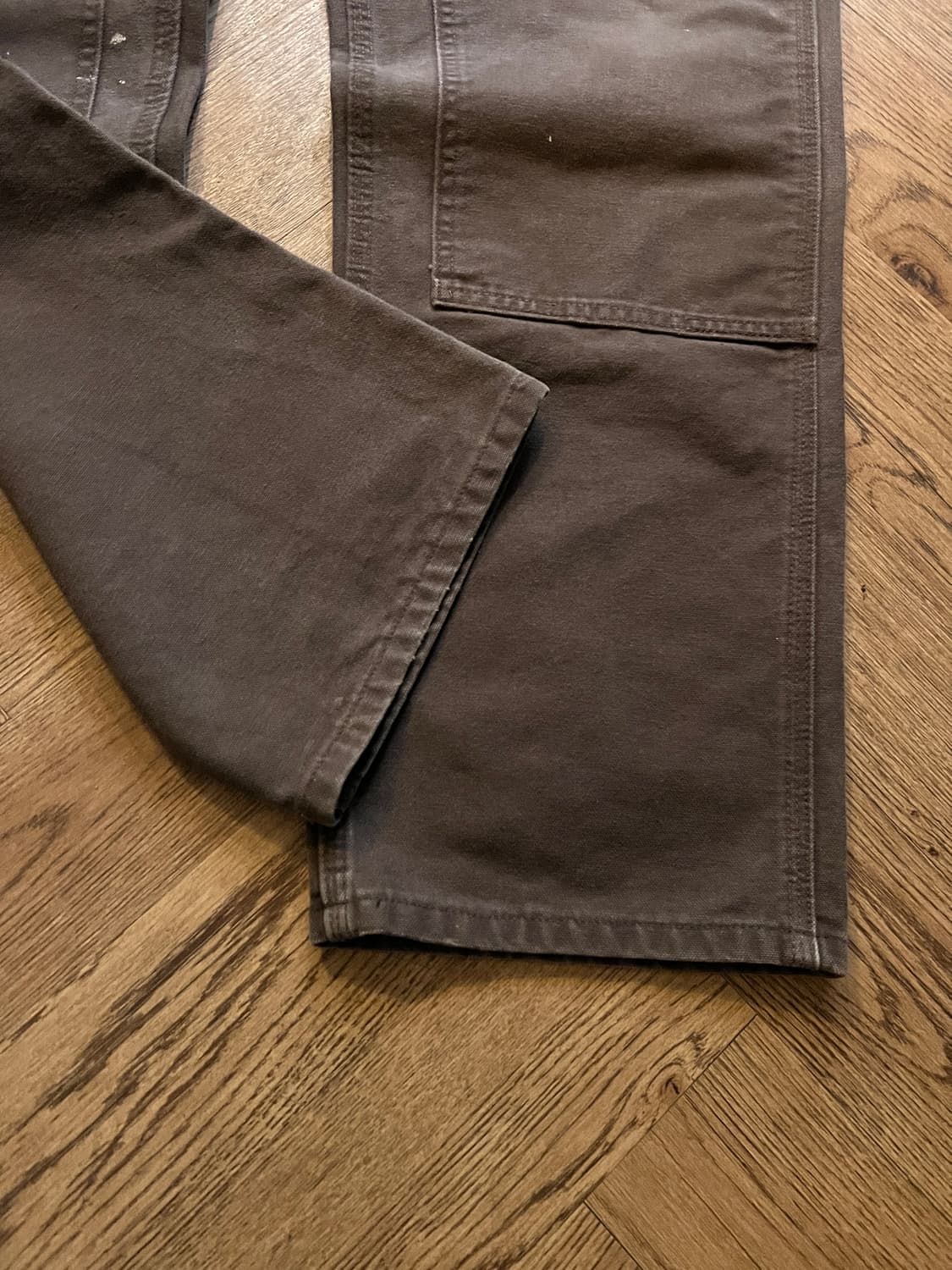 [32]칼하트 USA 빈티지 페인팅 다크브라운 더블니 워크 팬츠 상품이미지3