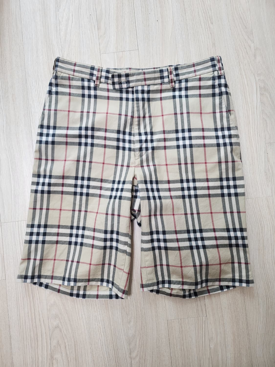 버버리 빈티체크반바지(34 상품이미지2