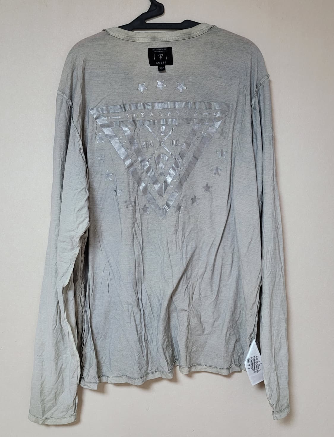 게스 프린팅 긴팔 티셔츠 xl 상품이미지1