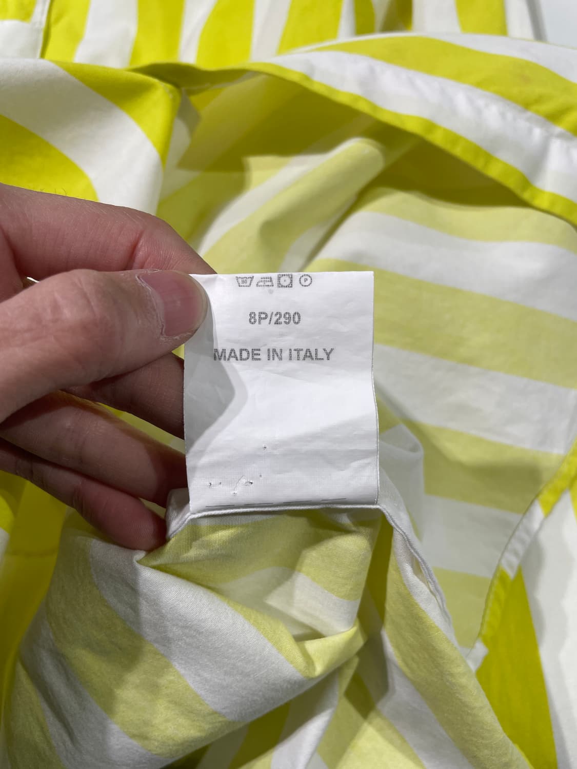 써네이 옐로우 스트라이프 센터 포켓 코튼 셔츠 상품이미지9